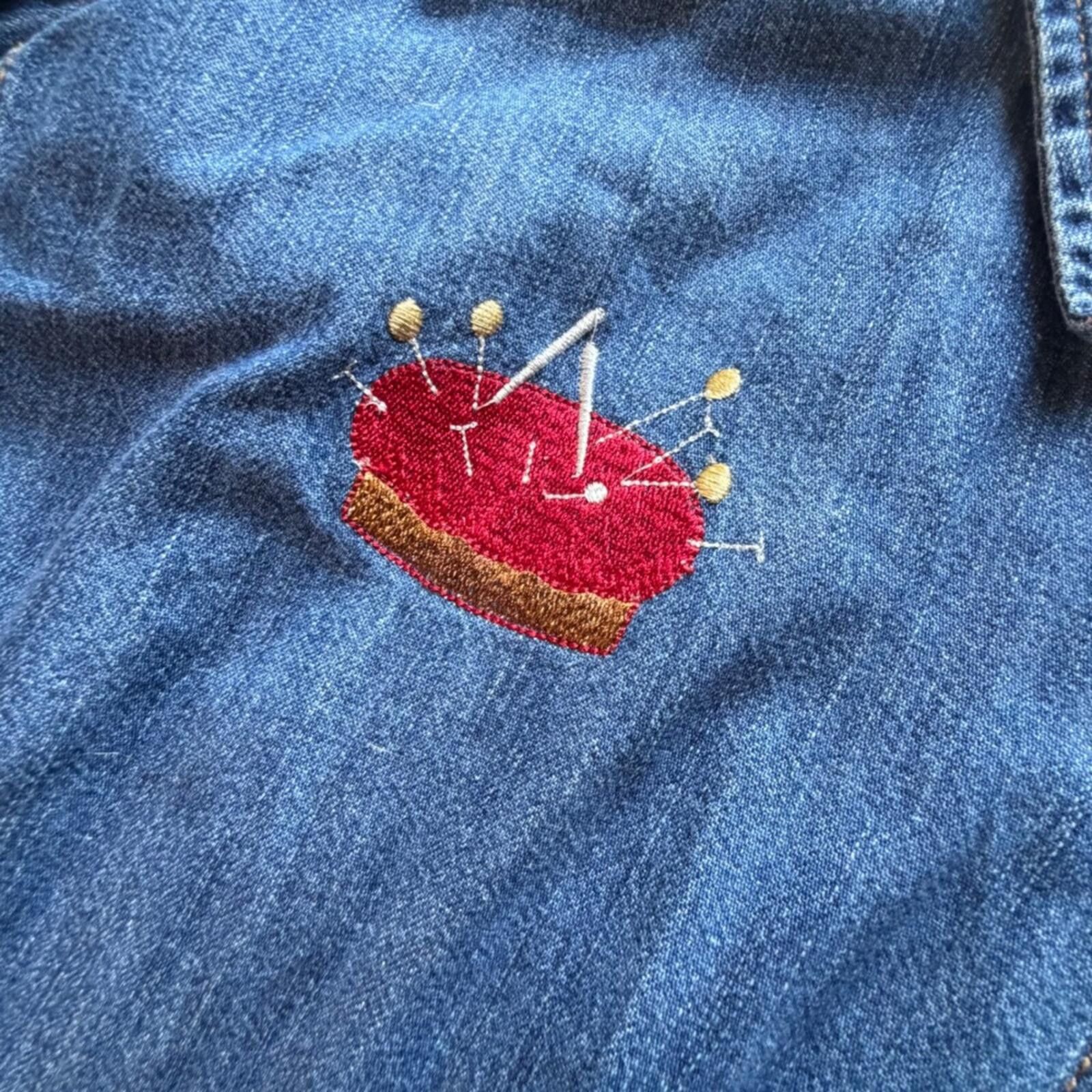 Other Levi Strauss Signature Denim Shirt Quilt Embroidery Blue Size L / US 10 / IT 46 - 4 Thumbnail