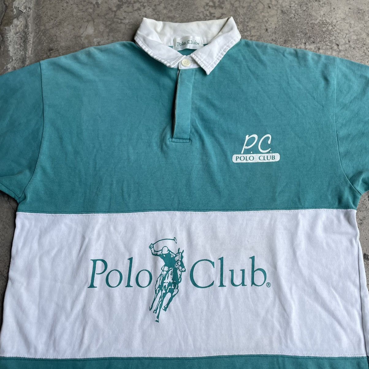 Polo Ralph Lauren × Vintage 🔥Rare🔥Vintage Polo Club Big Logo Spellout Rugby Polo Shirts Size US L / EU 52-54 / 3 - 2 Thumbnail