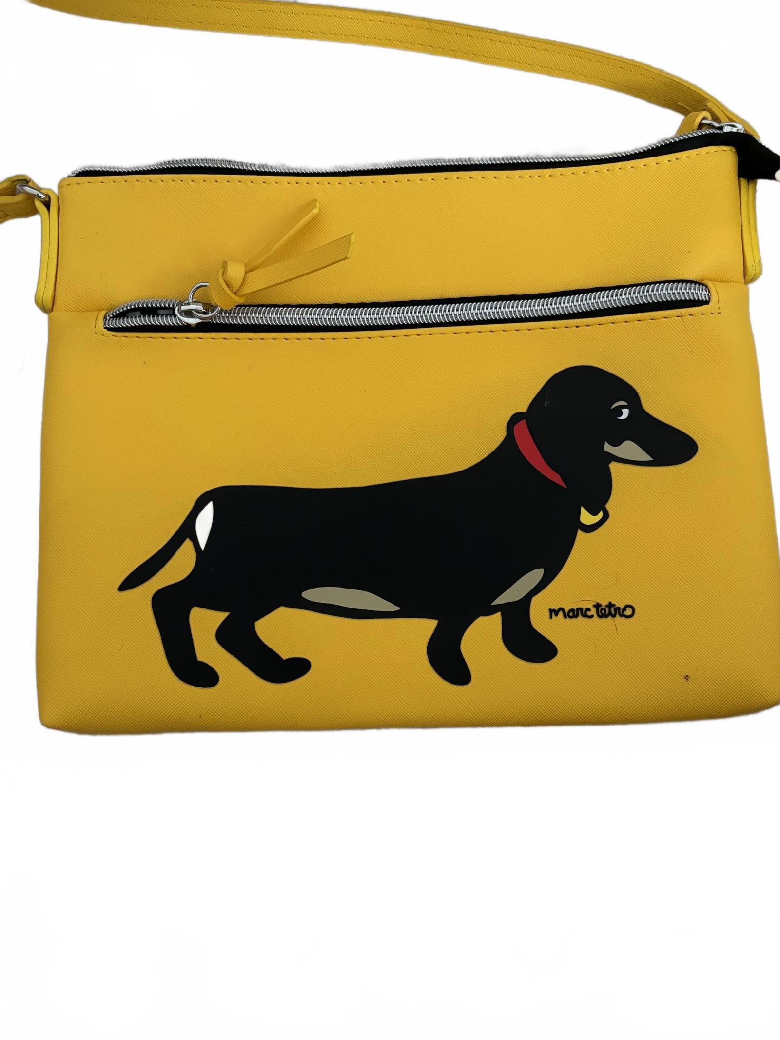 Designer EUC Marco Tetro yellow leather dachshund crossbody bag Size ONE SIZE - 2 Thumbnail