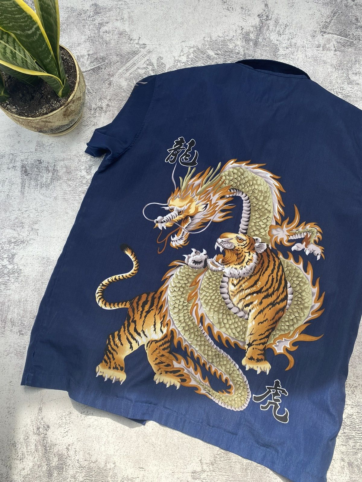 Rap Tees Vintage Rare 90S Dnon Jeans Japanese Dragon Shirt Size US XL / EU 56 / 4 - 10 Thumbnail