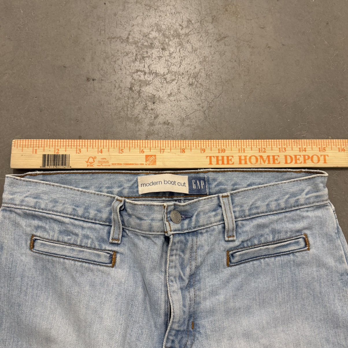 Gap GAP Modern Bootcut Jeans Light Wash Denim Vintage Y2K 2000s Size 30" / US 8 / IT 44 - 5 Thumbnail