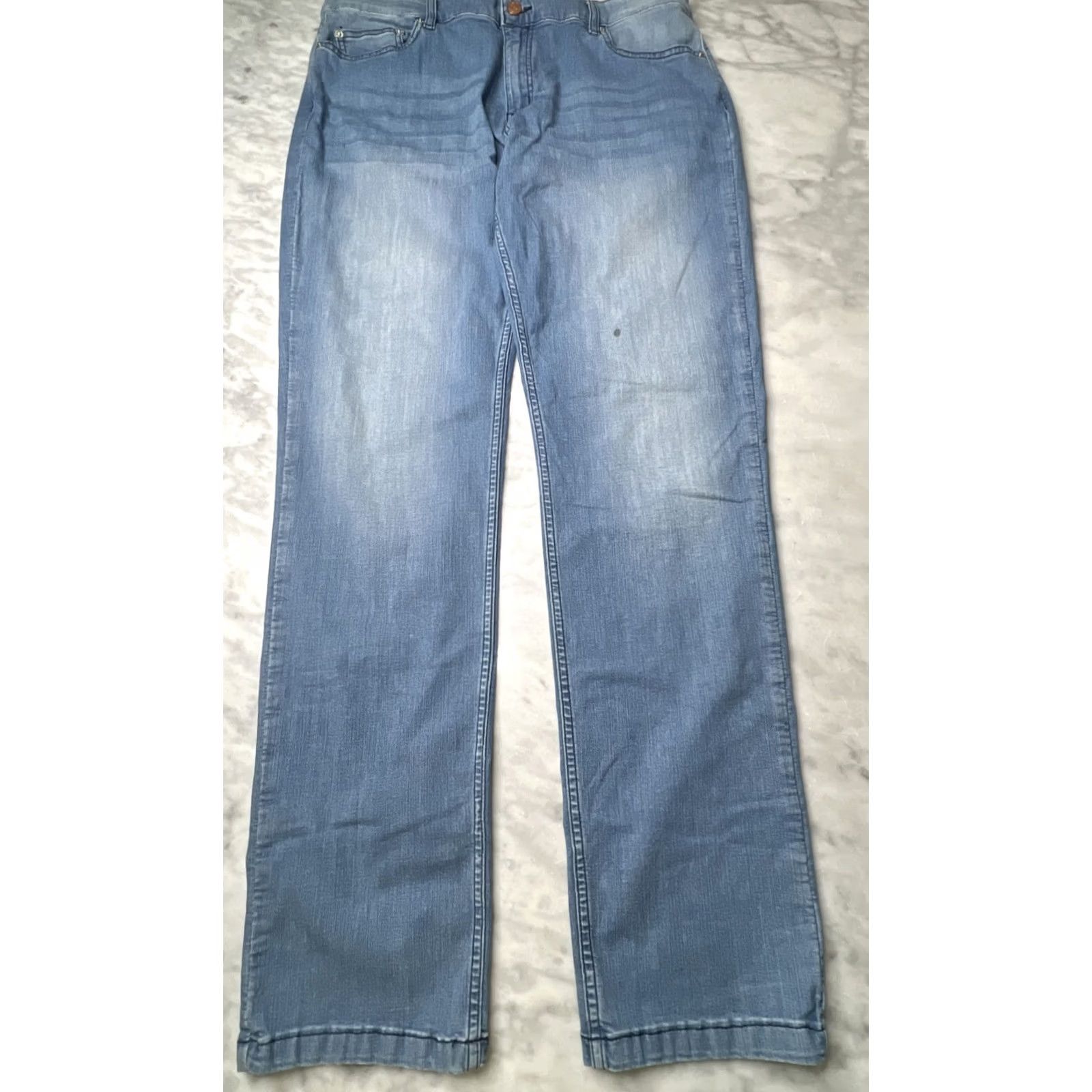 Vintage Mugsy Jeans Mens 38x36 Style FLX9CTL Faded Light Wash Straight 5-Pocket Denim City Preppy Size US 38 / EU 54 - 7 Thumbnail