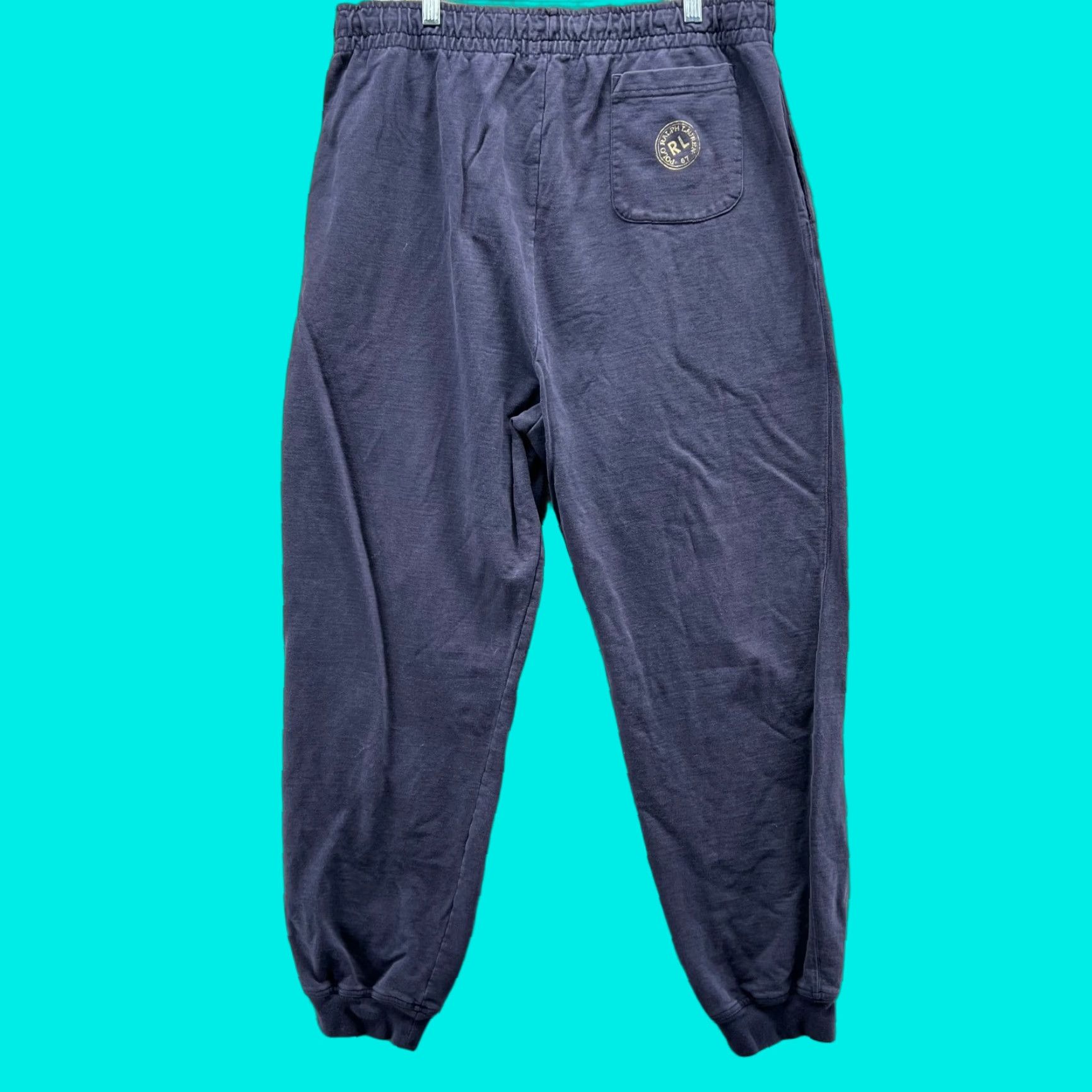 Polo Ralph Lauren Polo Ralph Lauren Sweatpants Jogger XL Blue Navy Logo Pockets Elastic Waist Mens Regular Fit Style: Pants Size US 36 / EU 52 - 1 Thumbnail