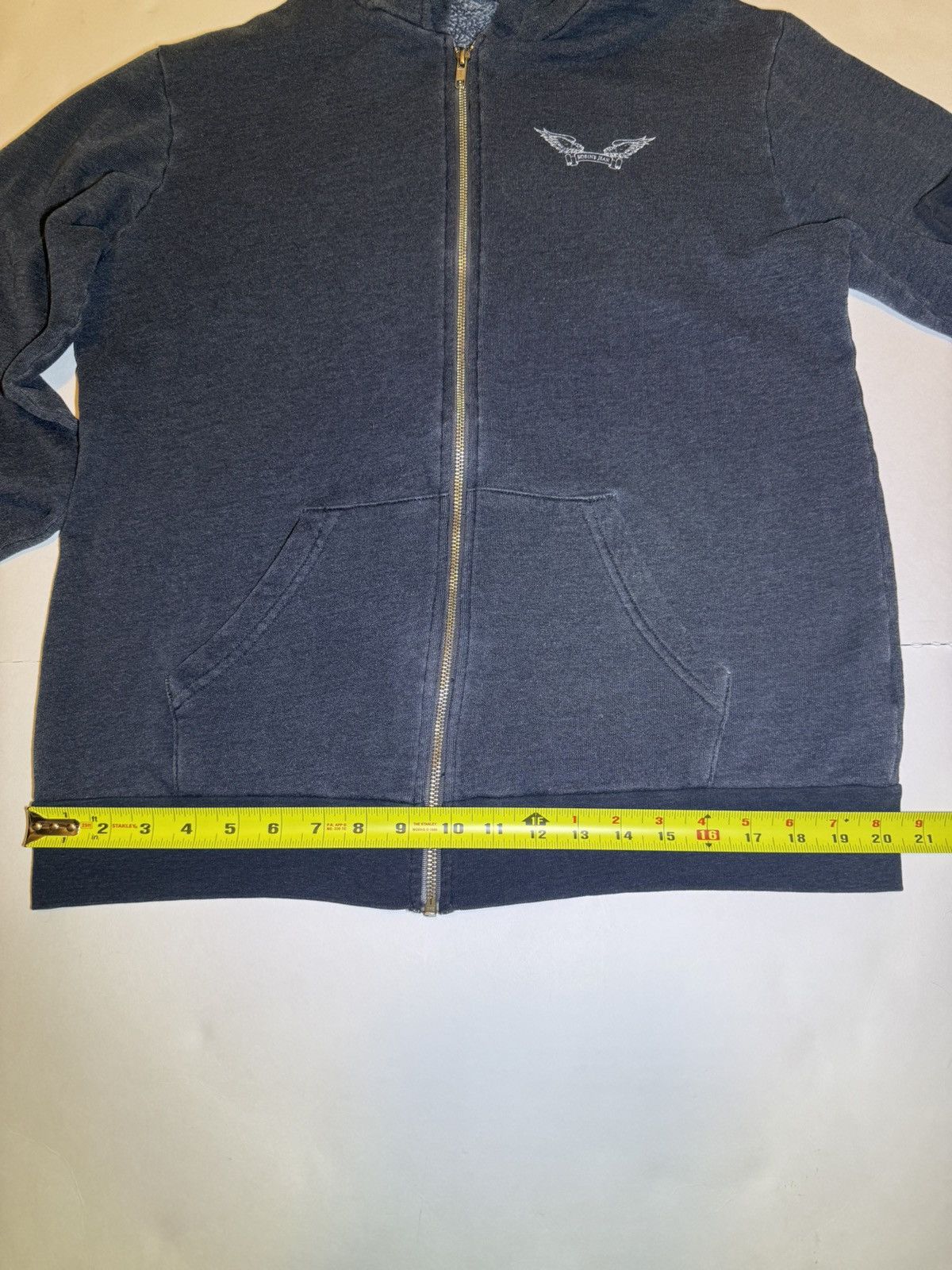 Robins Jeans Men's Robins Jean Zip Up Hoodie XL Navy Sweatshirt Full Zip Size US XL / EU 56 / 4 - 17 Thumbnail