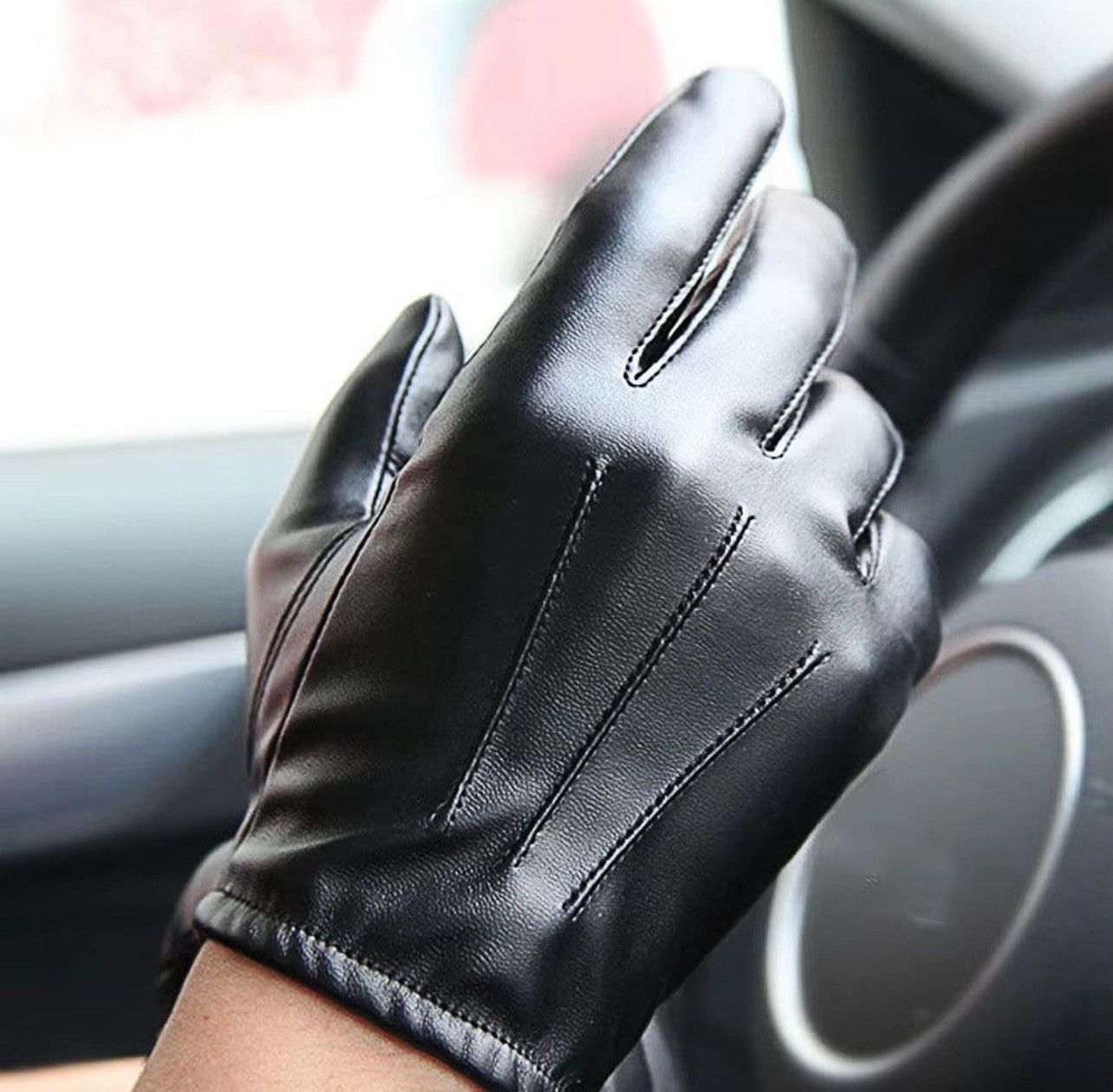 Other Winter Leather Warm Driving Waterproof Tactical Gloves Size ONE SIZE - 1 Thumbnail