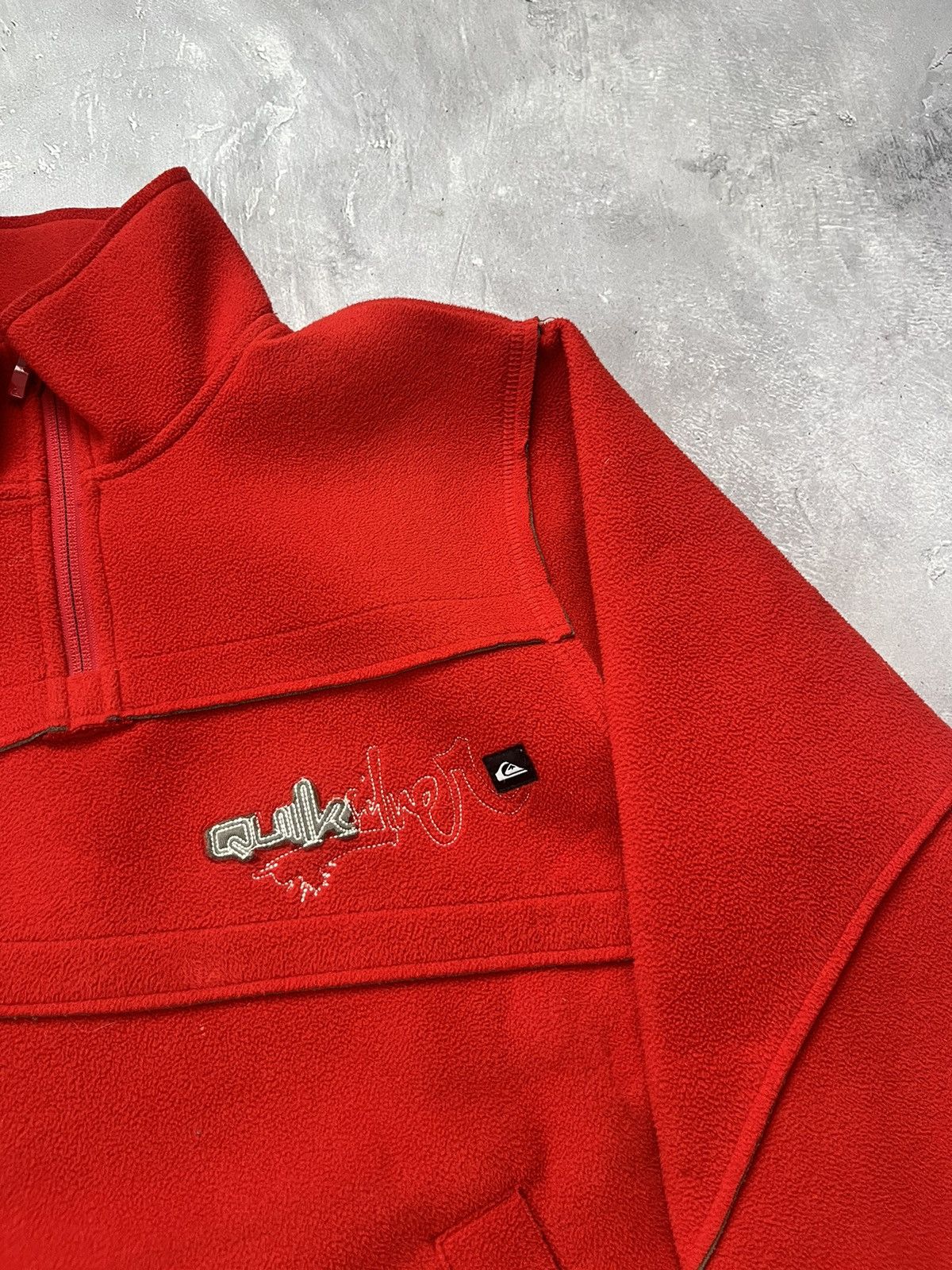 Quiksilver Vintage Quiksilver 1/4 Zip Fleece Sweatshirt Red Size 12 Size US XXS / EU 40 - 2 Thumbnail