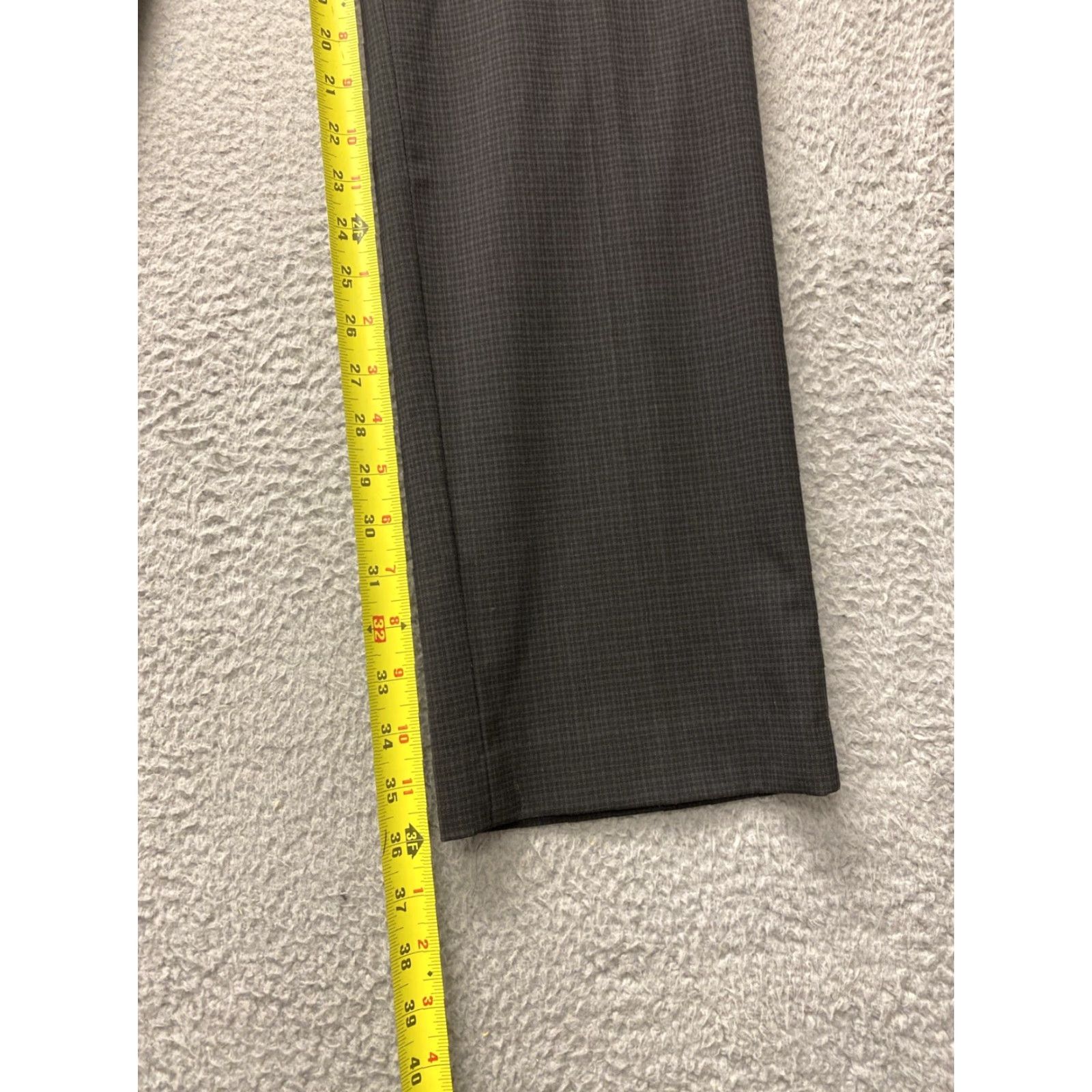 Ralph Lauren Ralph Lauren Blue Label Pants Dark Gray Polyester Blend Side Tabs Flat Front Men 35 Size US 35 - 3 Thumbnail