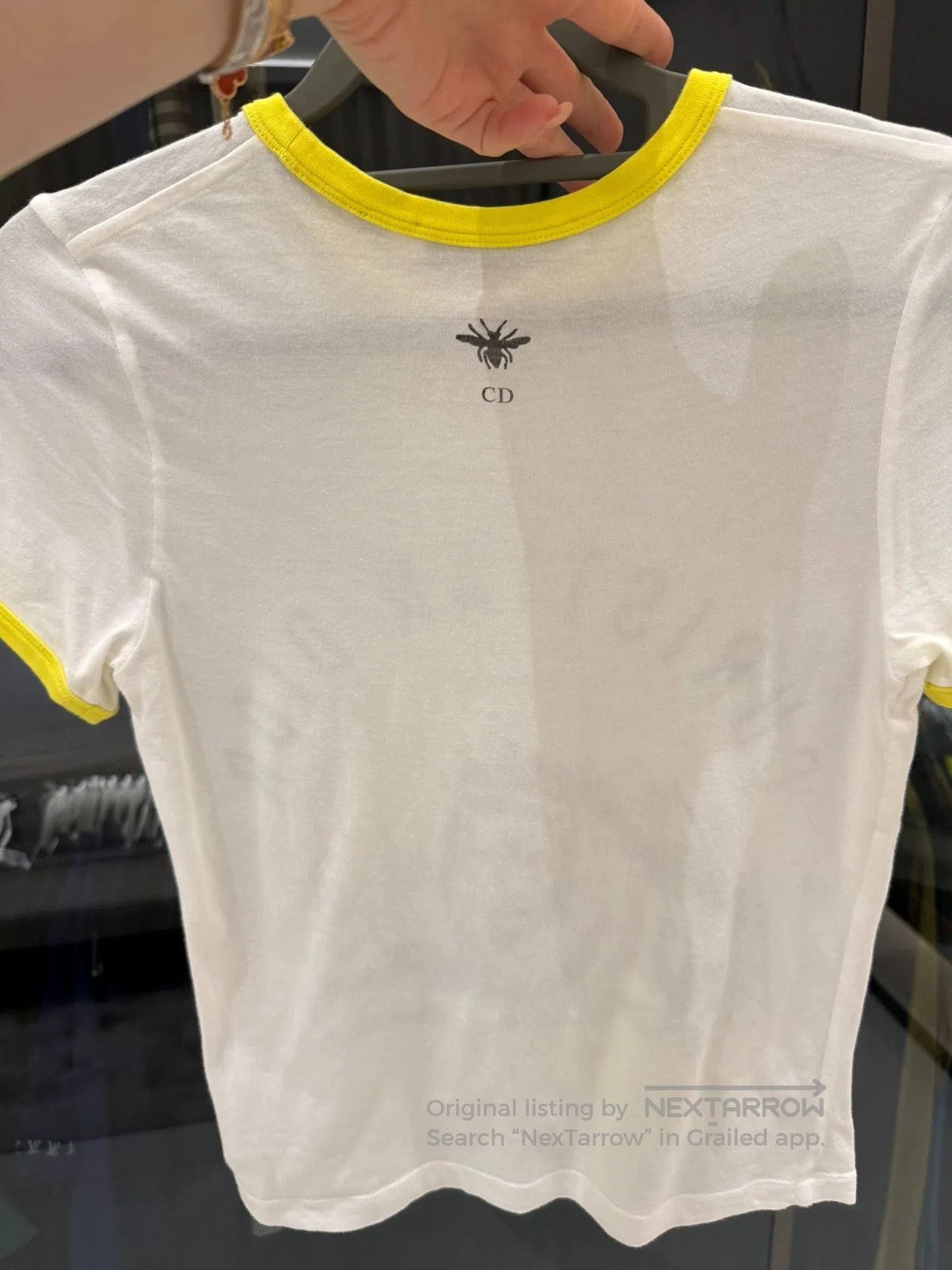 Dior christian dior classic t-shirt with yellow trim. Size US XS / EU 42 / 0 - 3 Thumbnail