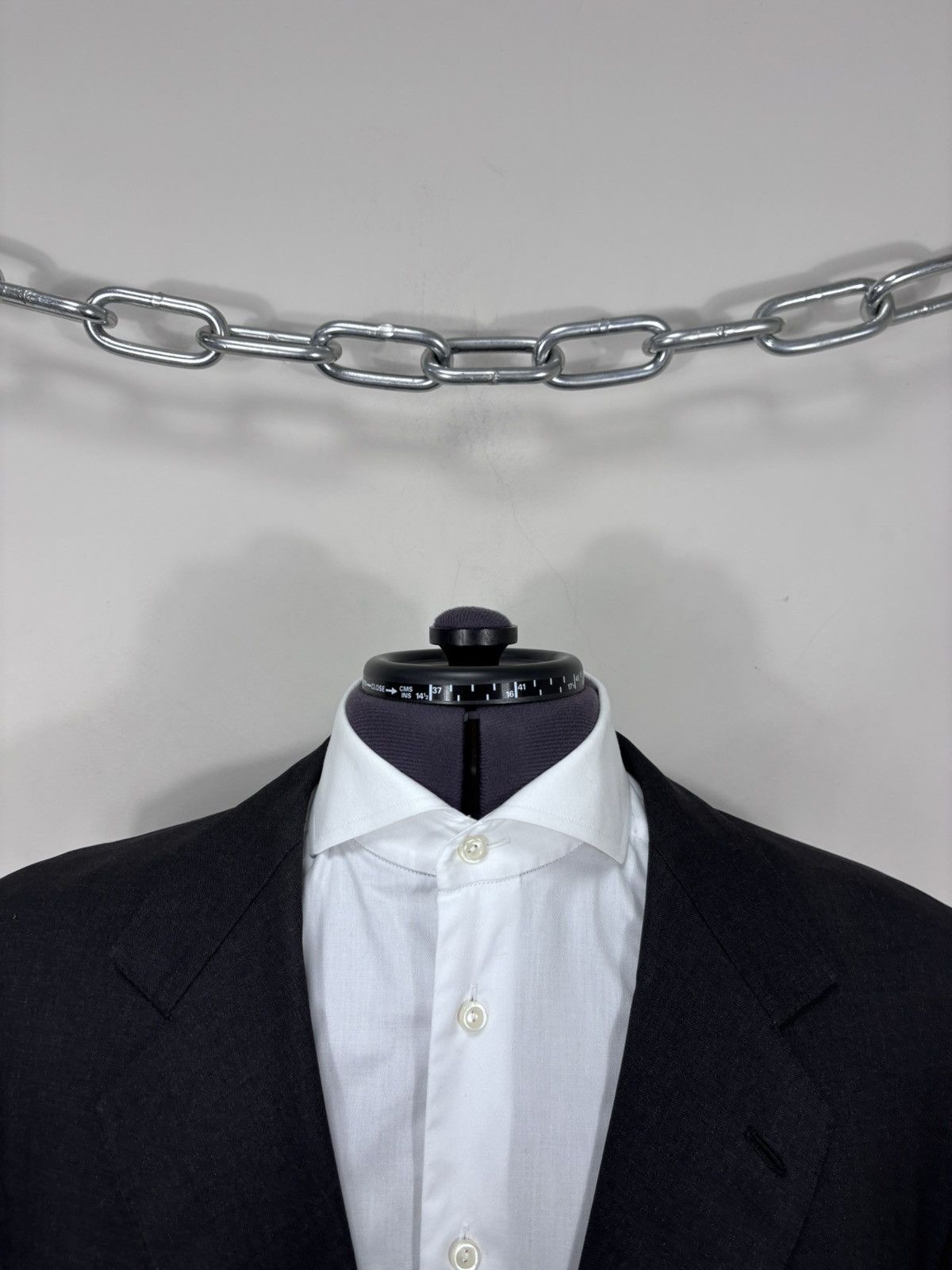 Holland & Sherry Holland & Sherry Savile Row Men’s Grey Wool Blazer Jacket Size 48R - 4 Thumbnail