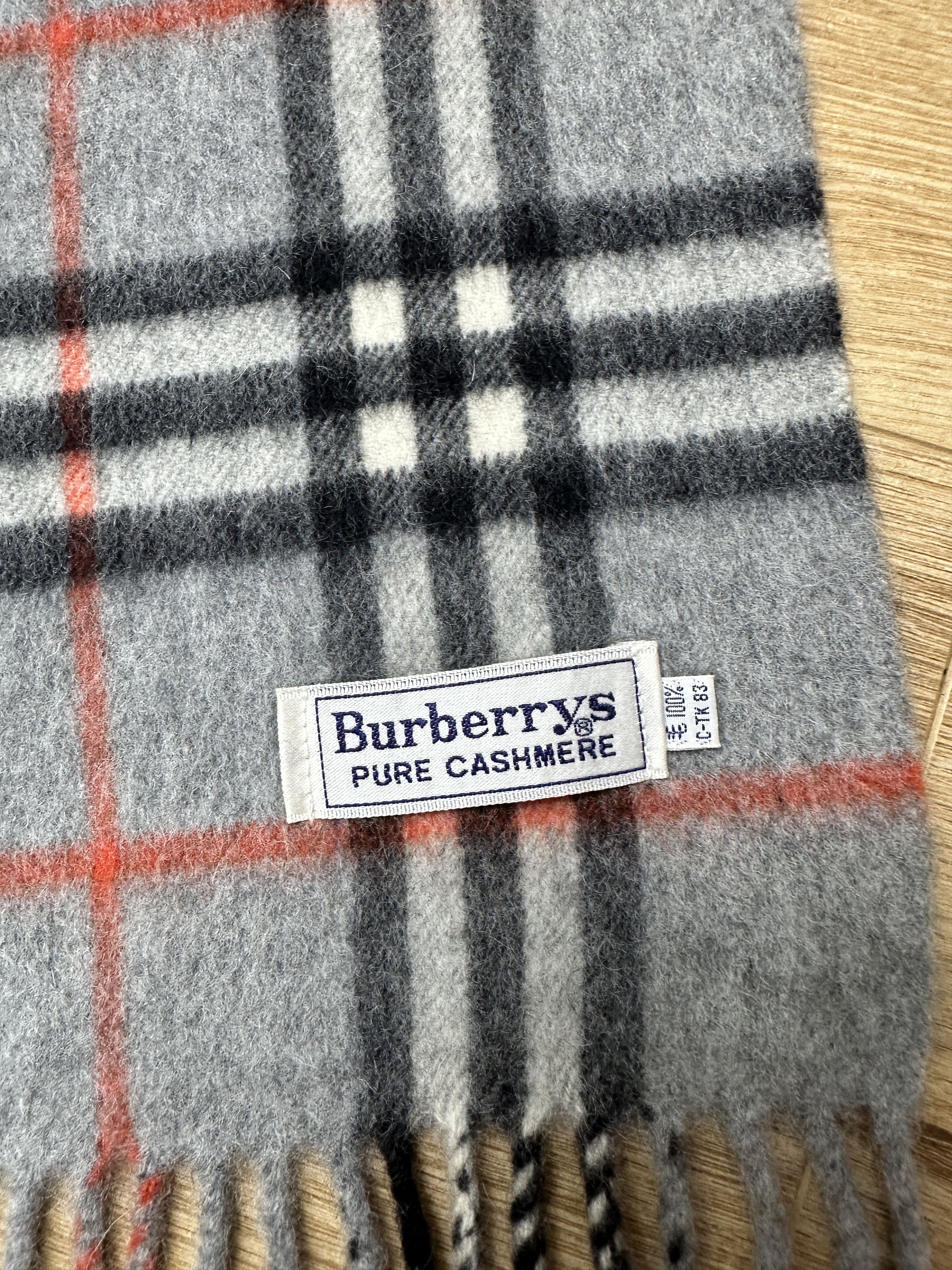 Burberry Burberrys Pure Cashmere Check Made in Scotland 140 x 31cm Size ONE SIZE - 6 Thumbnail