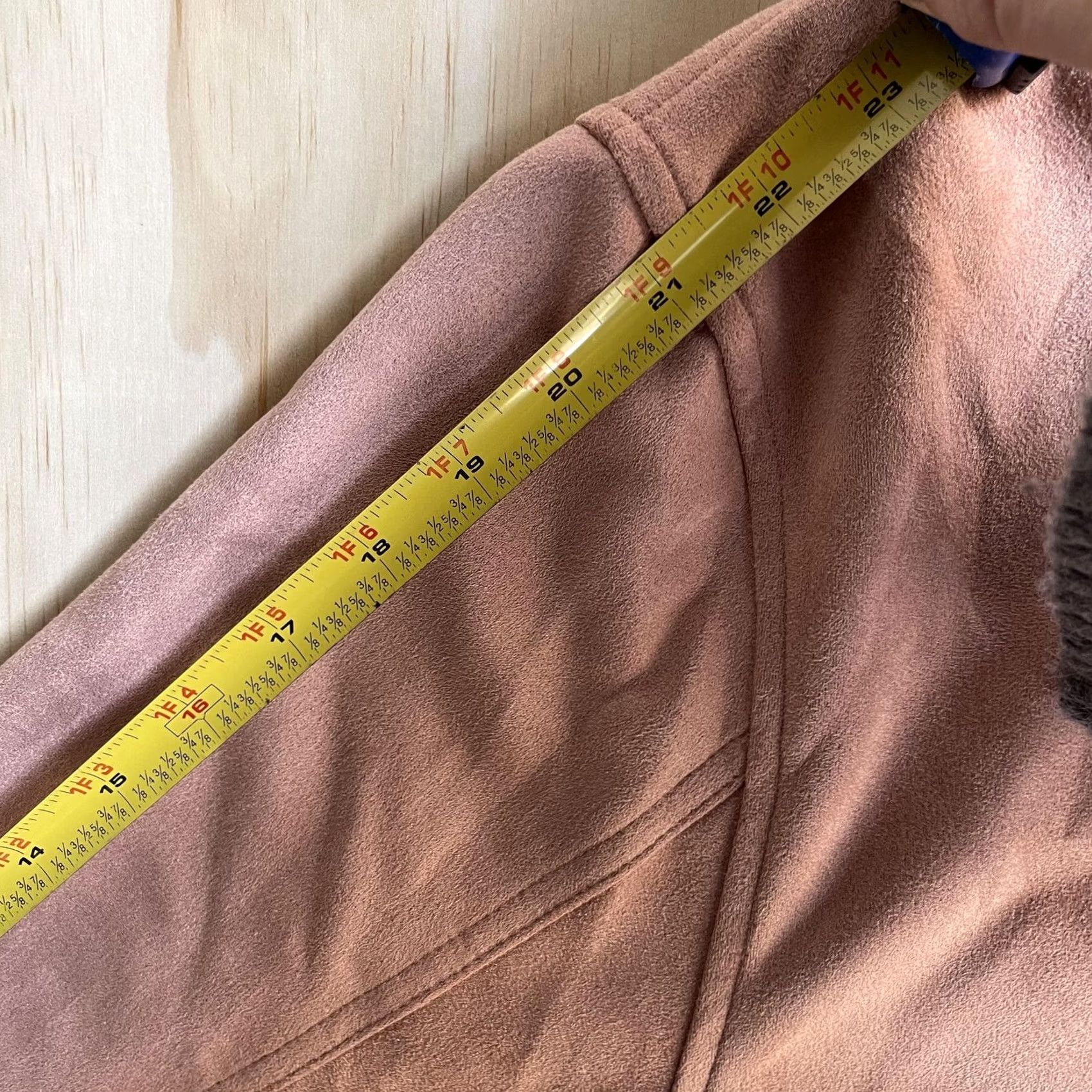 Jones New York Jones New York Jacket Womens Large Pink Faux Suede Button Front Shacket Collared Size L / US 10 / IT 46 - 7 Thumbnail