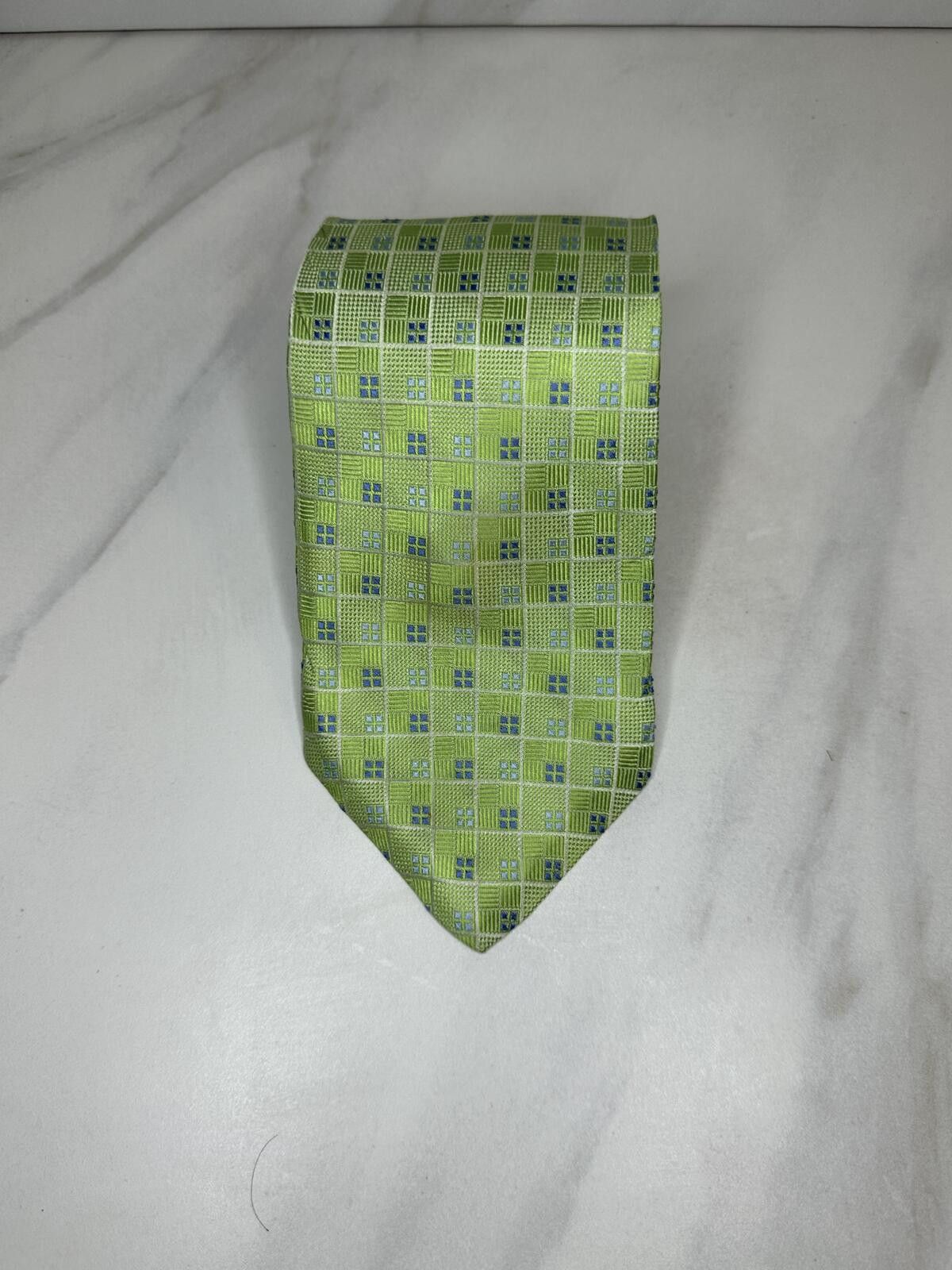 Brooks Brothers Brooks Brothers green/blue geometric 100% silk necktie Size ONE SIZE - 1 Thumbnail