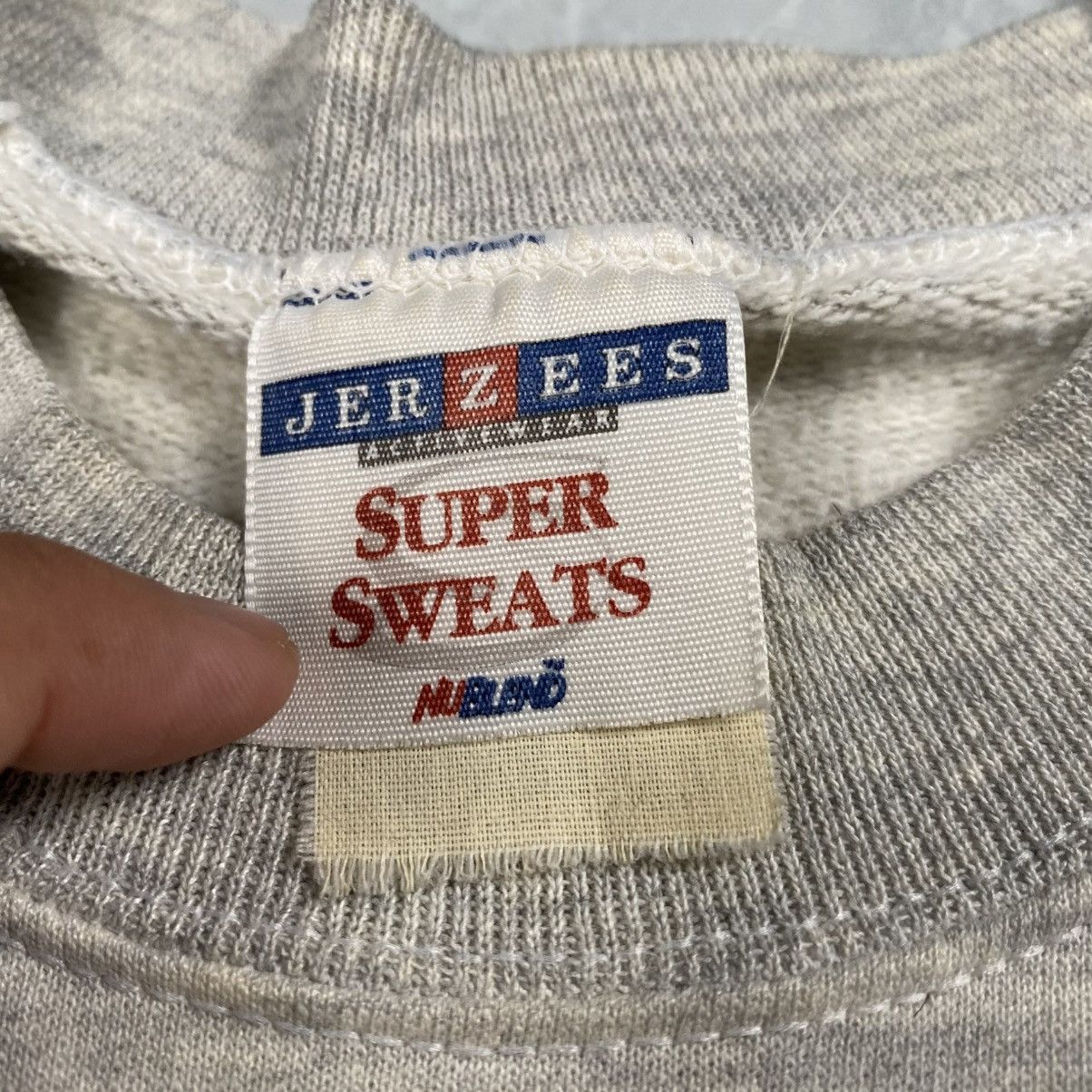 Jerzees Vintage 90s Army Distressed Crewneck Size US M / EU 48-50 / 2 - 8 Thumbnail