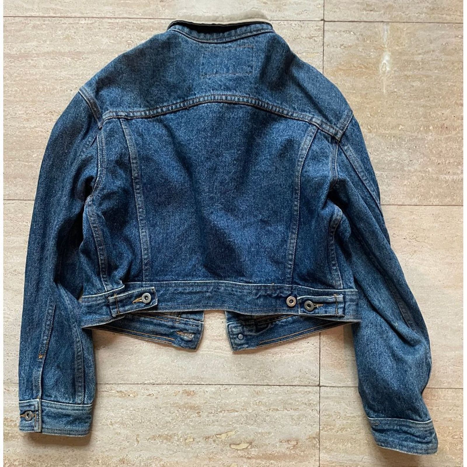 Esprit Esprit Vintage Cropped Denim Jacket with Contrast 90s stle L Size US L / EU 52-54 / 3 - 6 Thumbnail