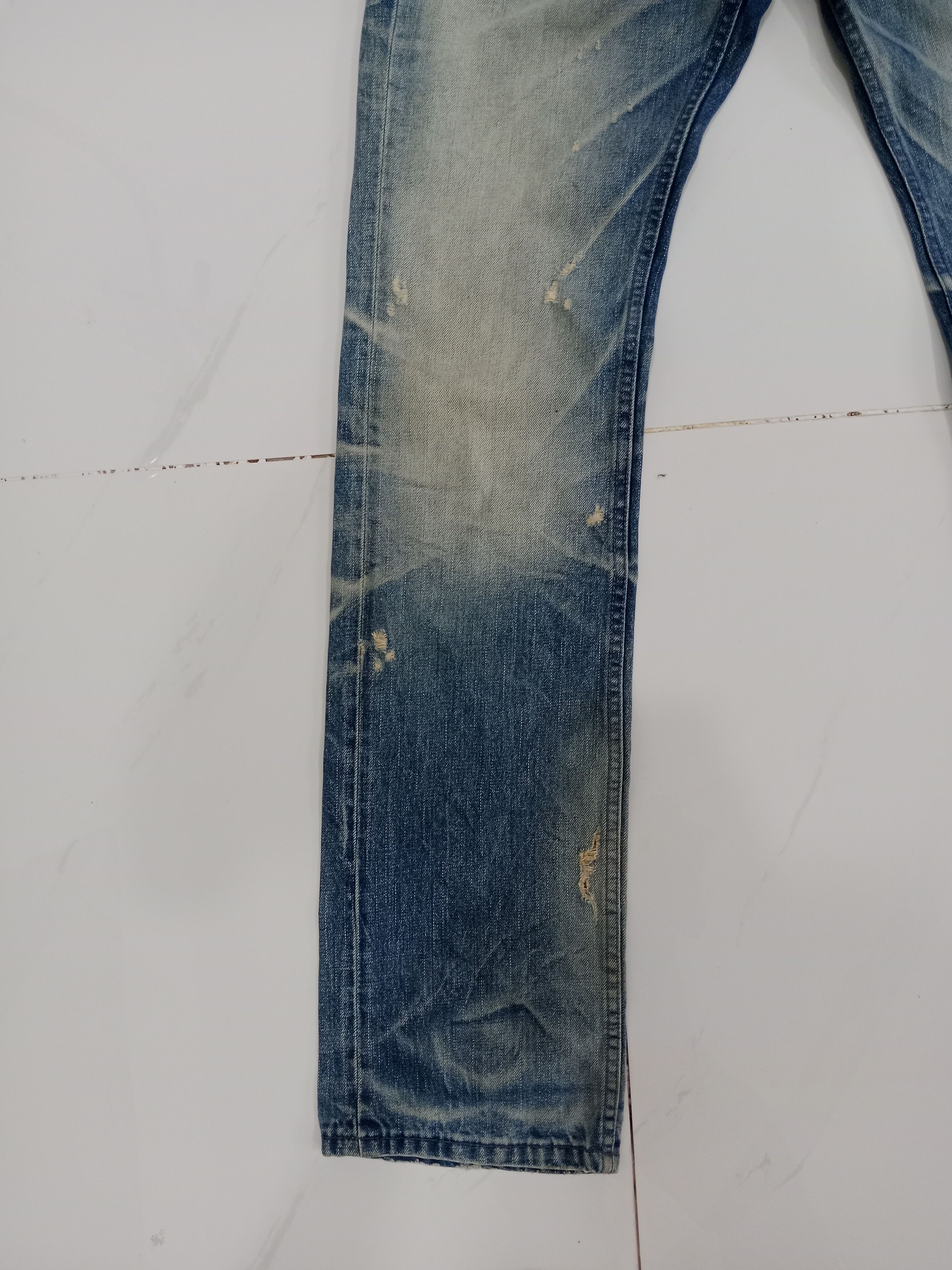 Japanese Brand Costume Distressed Jeans Blue Denim Korea Style Size US 31 - 7 Thumbnail
