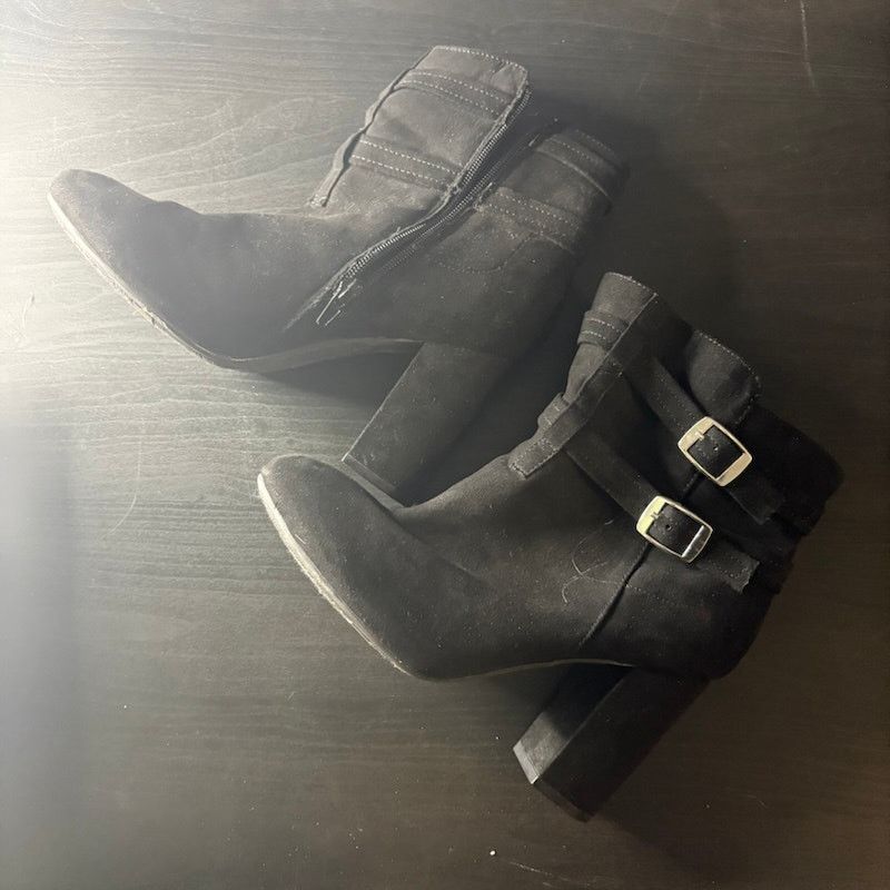 Christian Siriano Christian Siriano Waylan Black Double Buckle Zip Boots 8.5M Size US 8.5 / IT 38.5 - 3 Thumbnail