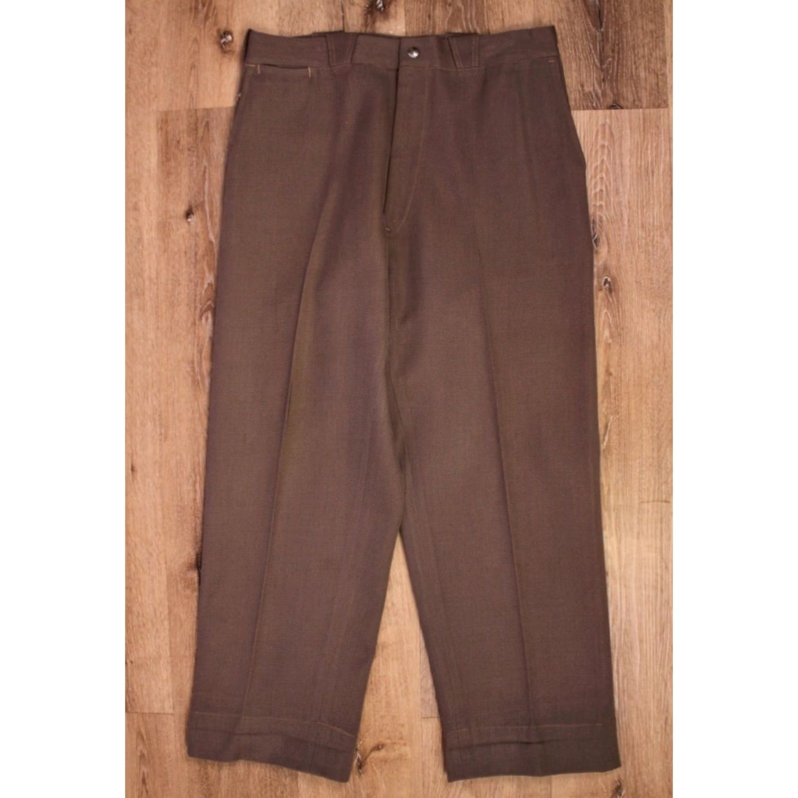 Vintage VINTAGE Day's Ranger Whipcord Hunting Pants 40s 50s Wool Brown Mens 36x30 Size US 36 / EU 52 - 2 Thumbnail