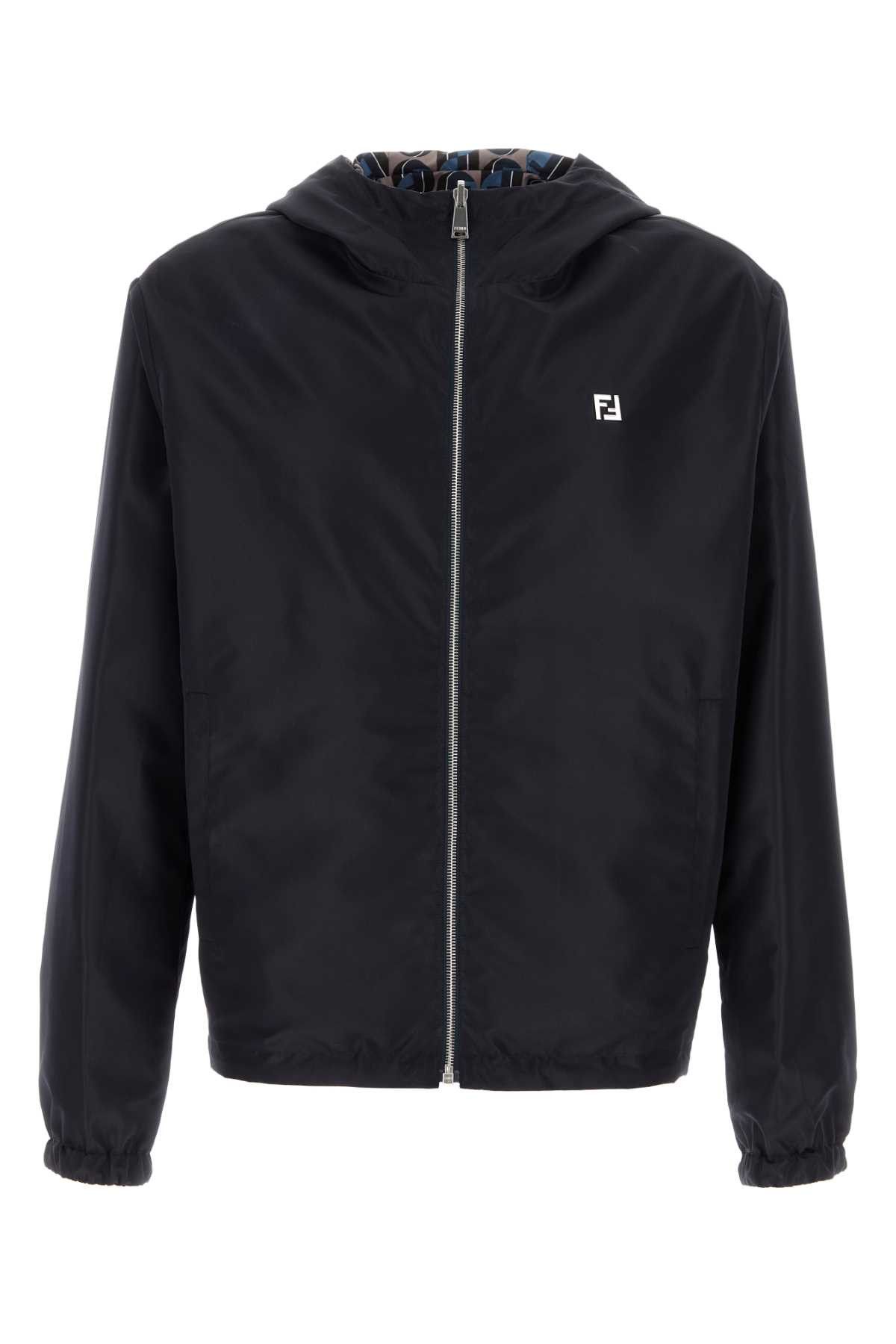 Fendi Midnight Blue Polyester Reversible Windbreaker Size US XL / EU 56 / 4 - 1 Thumbnail