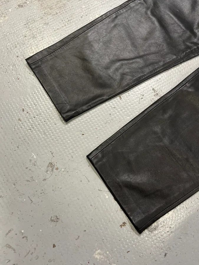 Just Cavalli 2000s Cavalli Black Minimalist Leather Pants Size 25" / US 0 / IT 36 - 7 Thumbnail