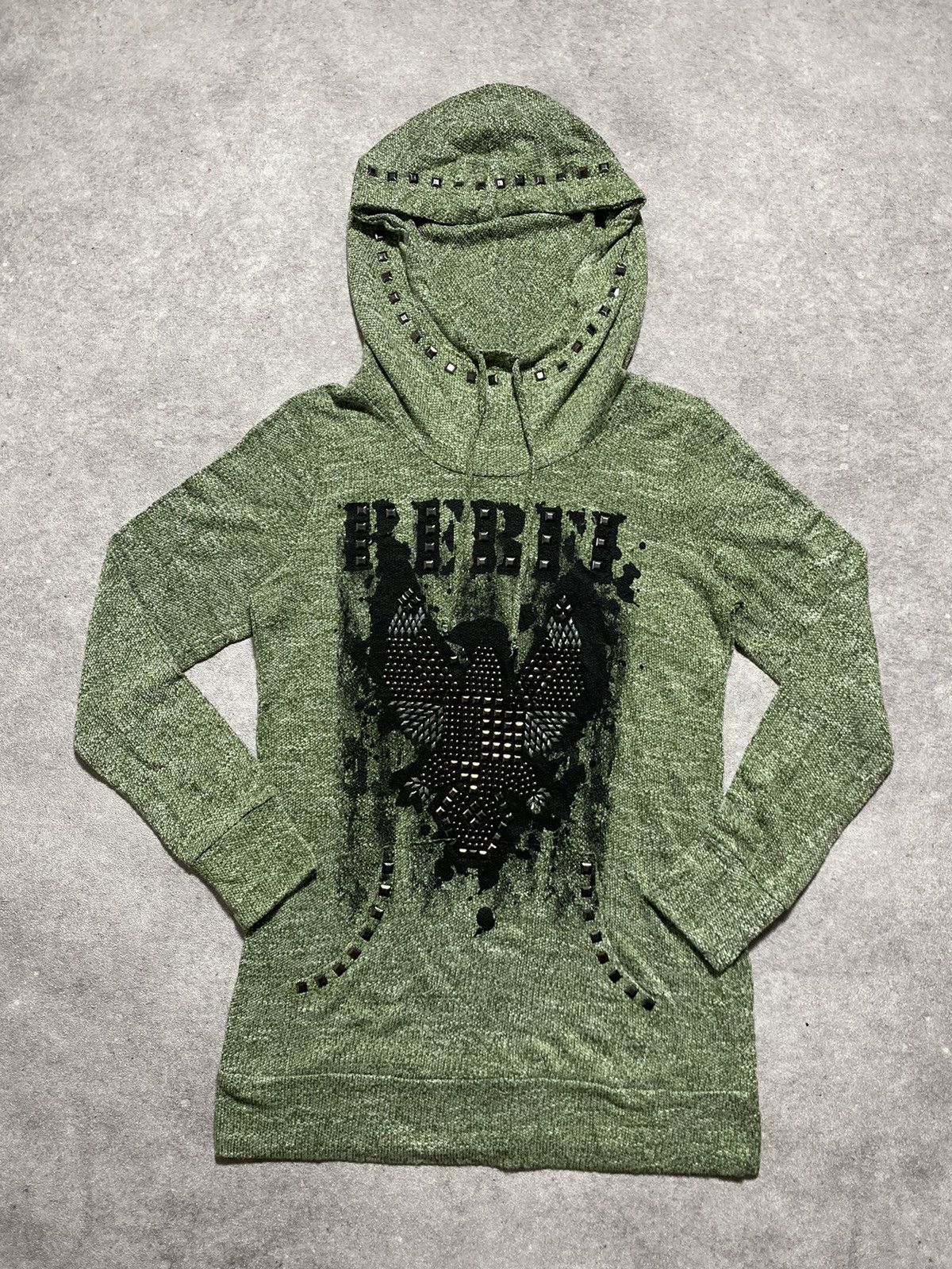 Japanese Brand 2000's Vocal Rebel Studed Knit Hoodie Size US M / EU 48-50 / 2 - 1 Thumbnail