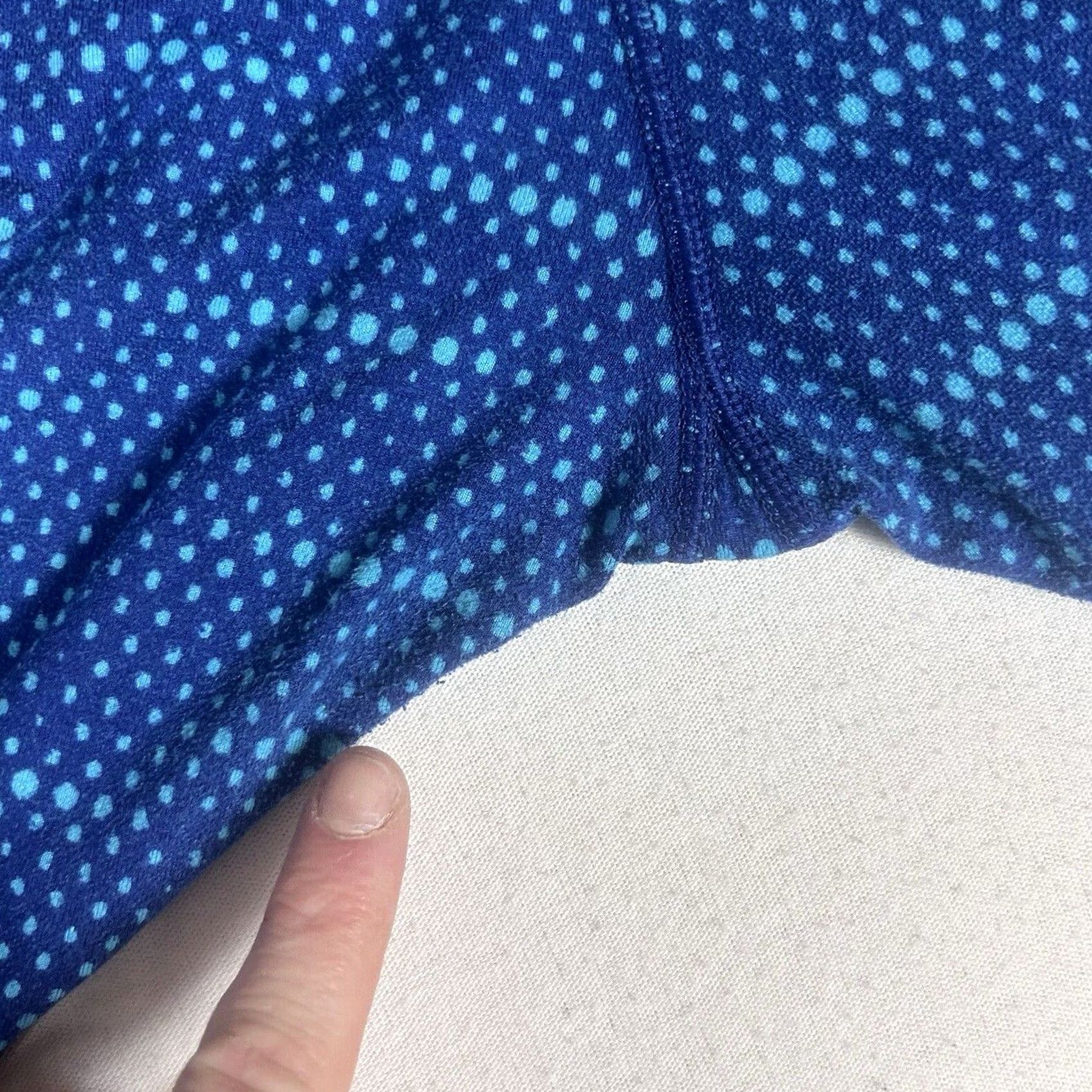 Nike Nike Dri-Fit Running Ankle Leggings Womens XL Blue Abstract Drawstring Gym Yoga Size 40" / US 18 - 4 Thumbnail