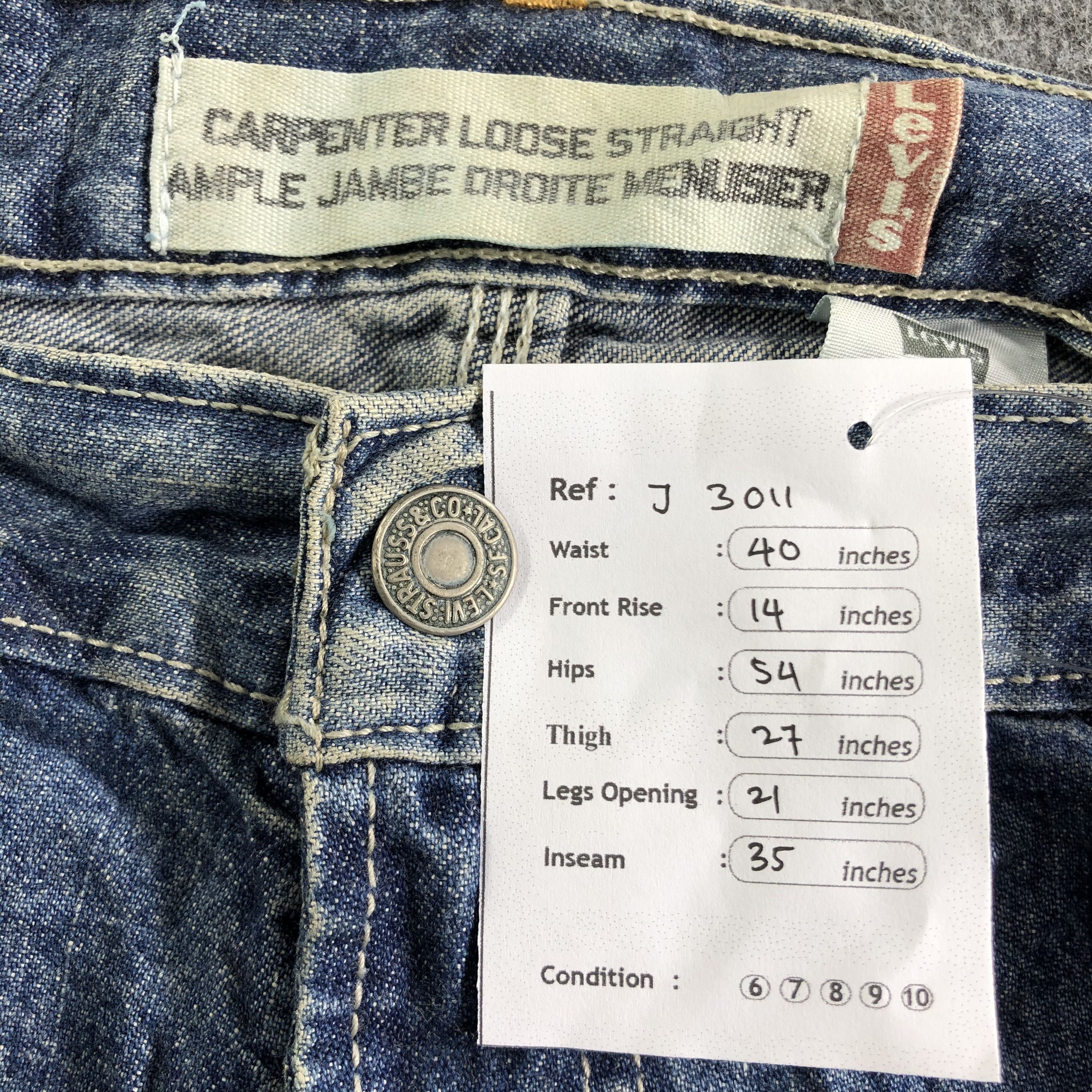 Levi's Vintage Blue Wash Levis Jeans-J3011 Size US 40 / EU 56 - 10 Thumbnail