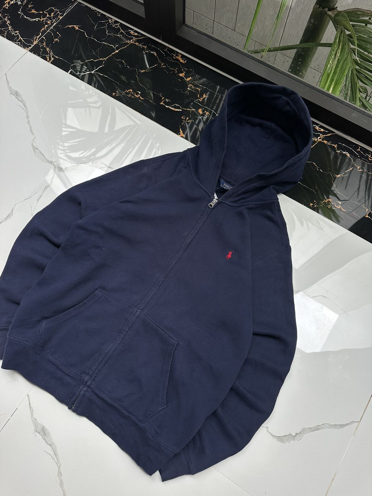 Polo Ralph Lauren × Vintage POLO RALPH LAUREN VINTAGE BASIC LOGO STREETWEAR ZIP HOODIE Size US S / EU 44-46 / 1 - 2 Thumbnail
