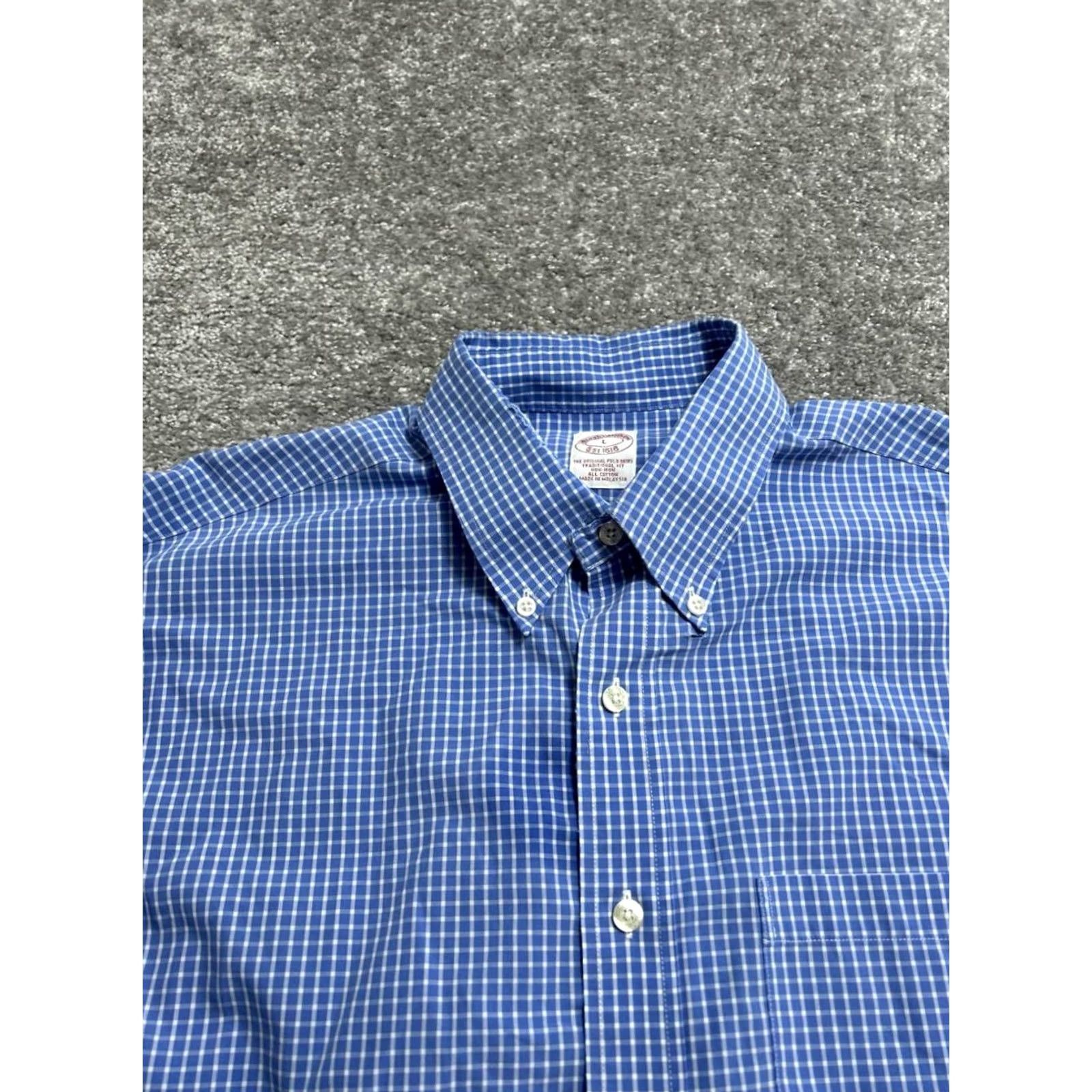Brooks Brothers Brooks Brothers The Original Polo Shirt Mens Large Blue Cotton Traditional Fit Shirt Mens Large Blue Cotton Size US L / EU 52-54 / 3 - 3 Thumbnail