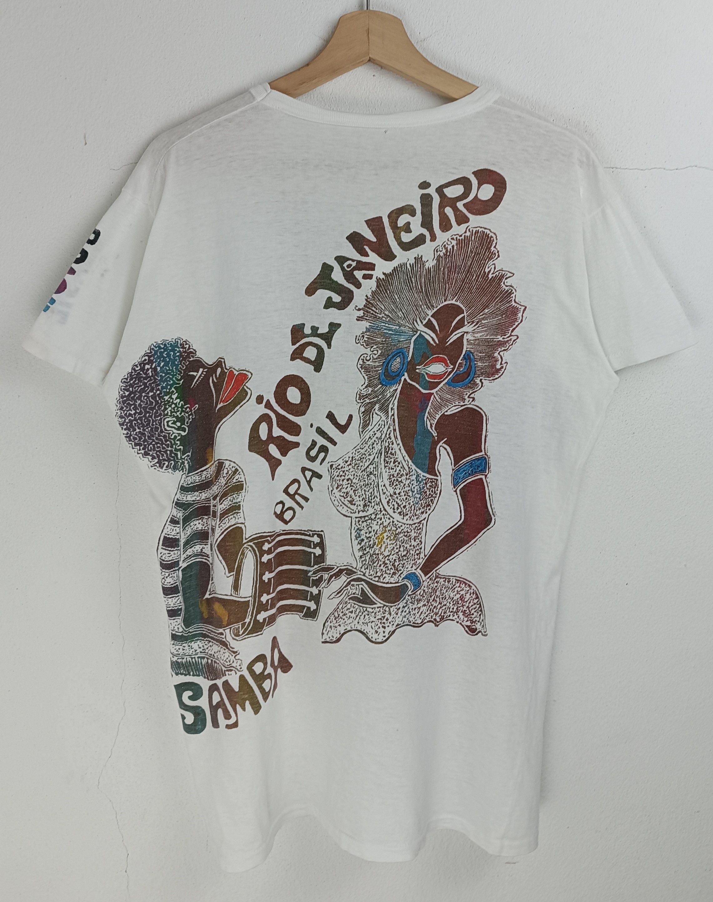 Vintage VINTAGE 80'S RIO DE JANEIRO BRASIL SAMBA VERY RARE TEE Size US M / EU 48-50 / 2 - 4 Thumbnail