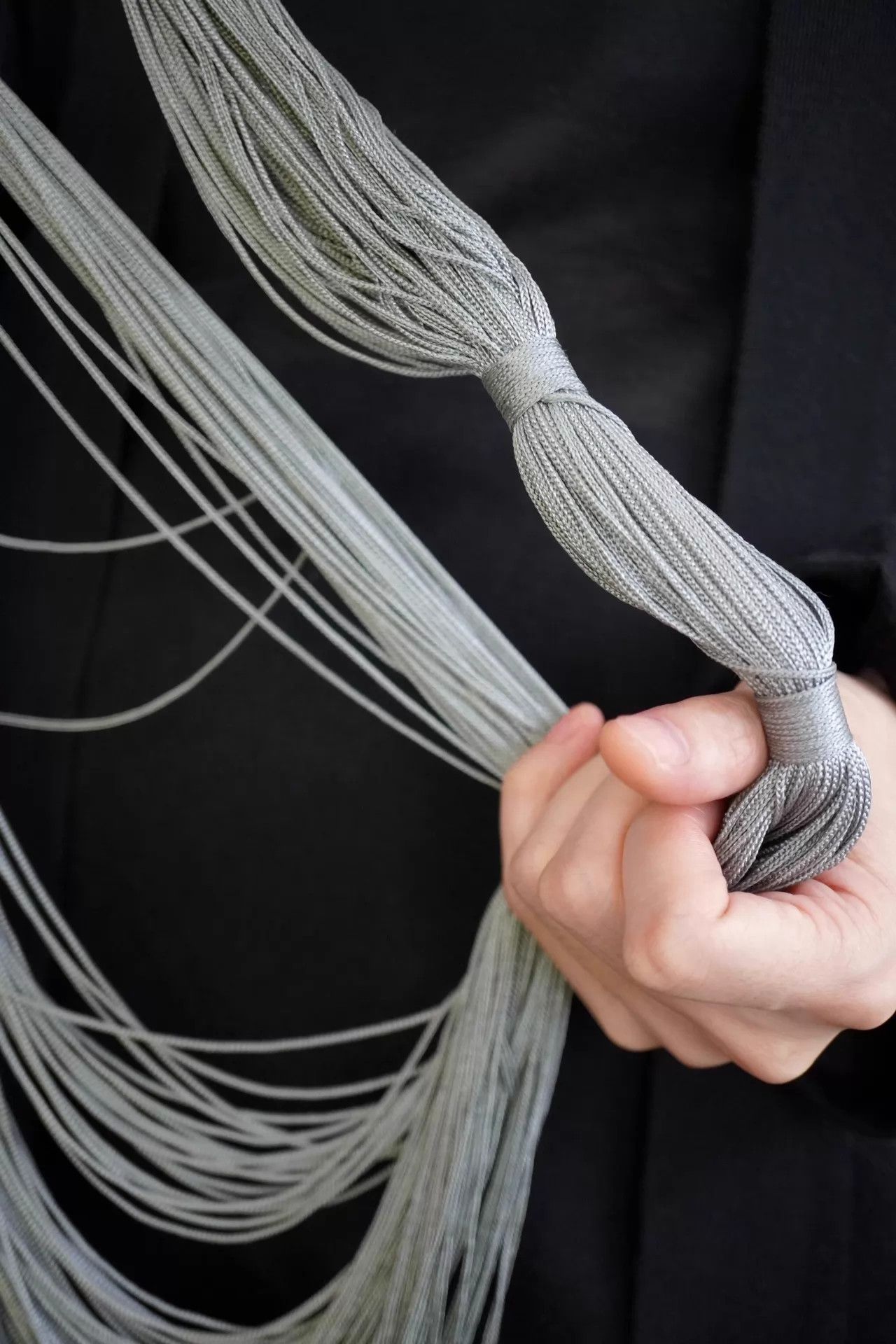 Maison Margiela Margiela 2000s Gray Cotton Necklace Size ONE SIZE - 6 Thumbnail