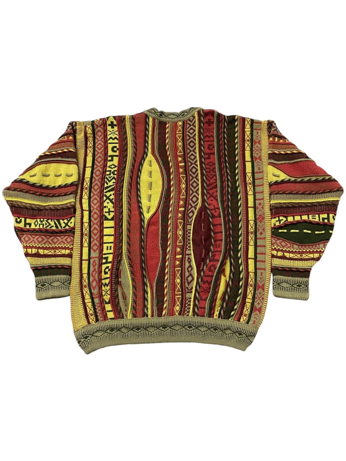 Coogi × Tundra Emaroo Australia 3D Coloured Cable Knit Coogi Style Sweater Size US M / EU 48-50 / 2 - 2 Thumbnail
