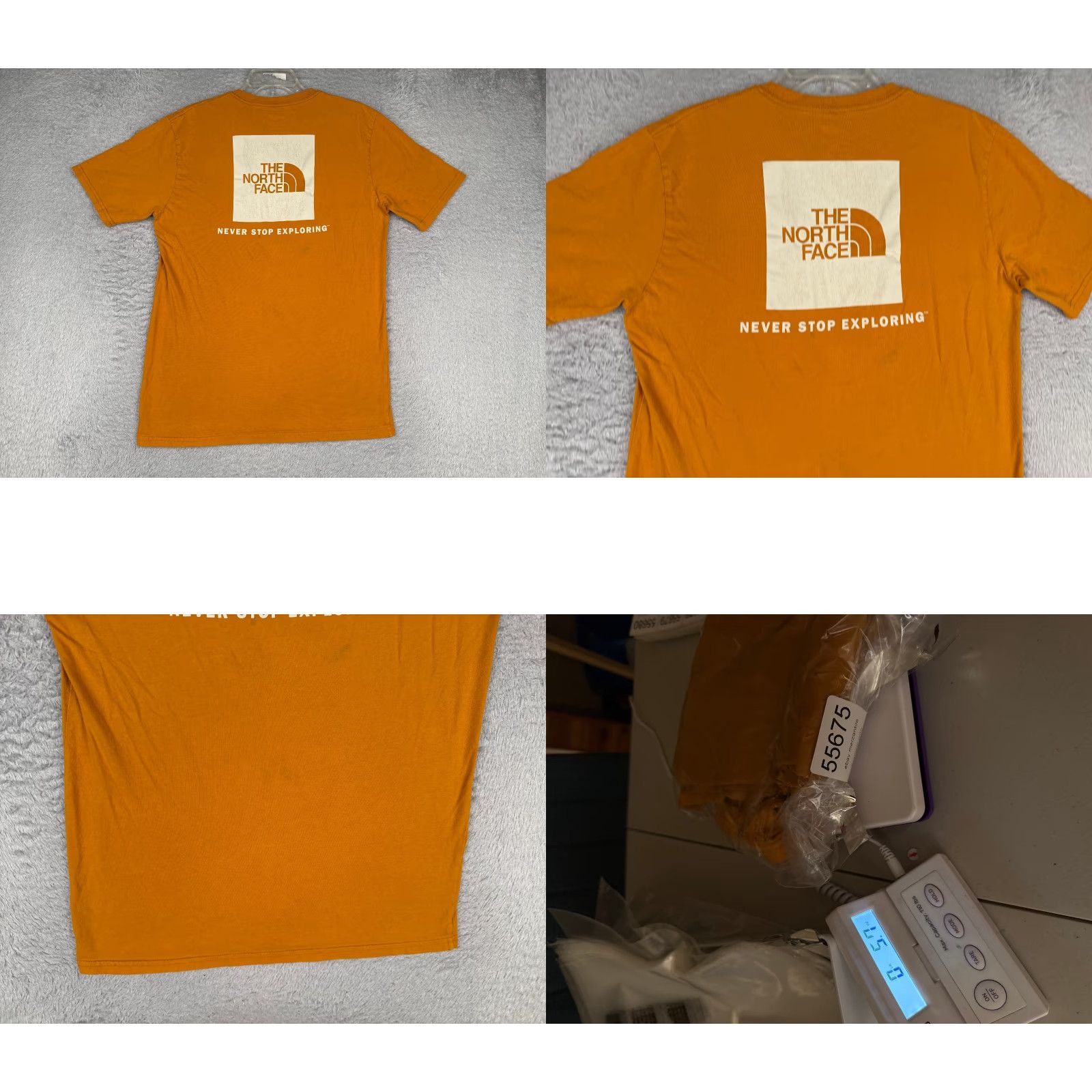 The North Face The North Face Shirt Men M Orange 100% Cotton Short Sleeve Crew Neck Read Size US M / EU 48-50 / 2 - 9 Thumbnail