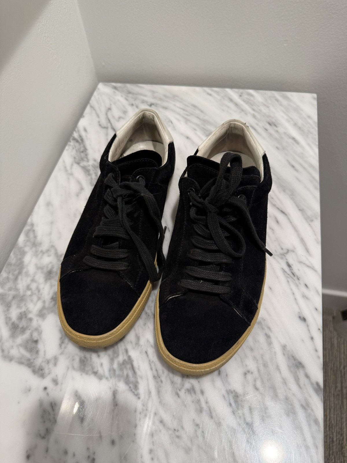 Saint Laurent Paris Saint Laurent Velvet Court Sneakers Size 40 Size US 7 / EU 40 - 2 Thumbnail