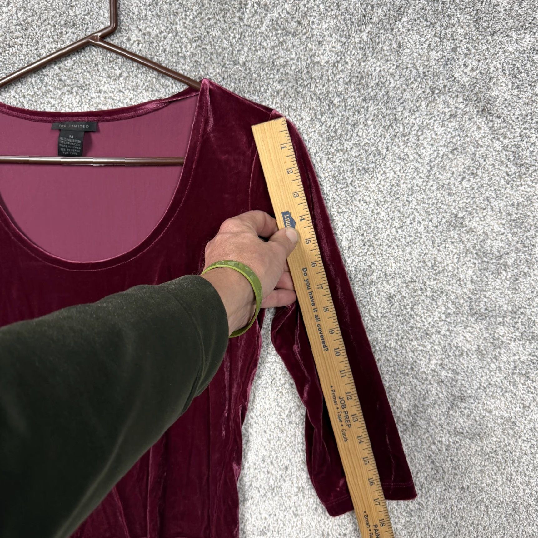 Vintage VINTAGE The Limited Velvet Top M Burgundy Whimsigoth Indie Sleaze Grunge Shirt Women Size M / US 6-8 / IT 42-44 - 3 Thumbnail