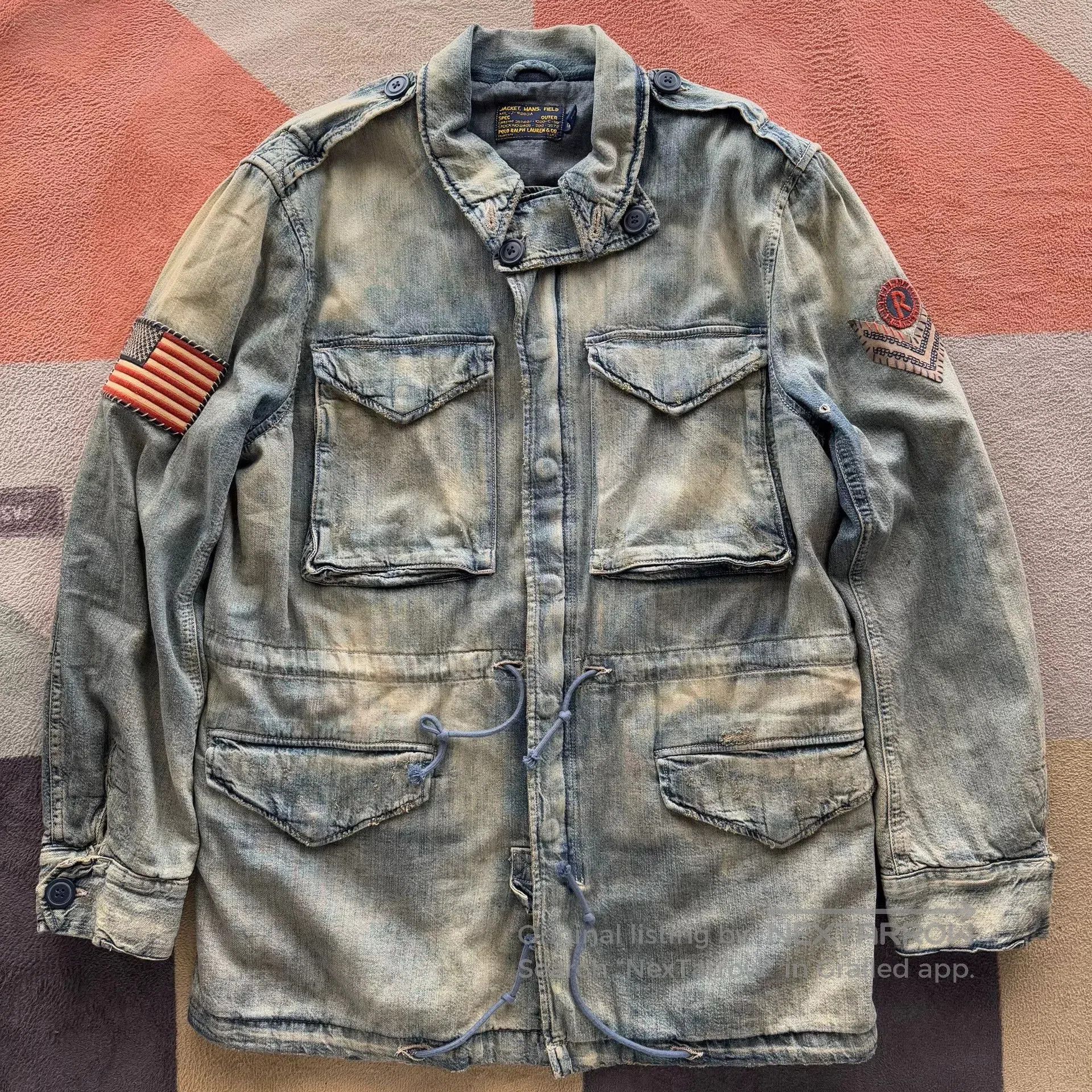 Polo Ralph Lauren Ralph Lauren M43 Military Denim Jacket. Size US S / EU 44-46 / 1 - 1 Thumbnail