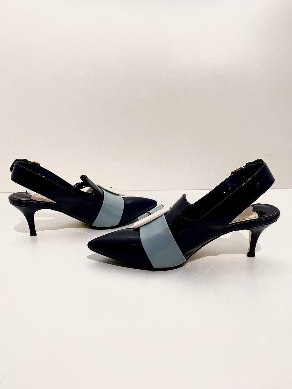 Miu Miu Miu Miu x Prada Patent Leather Point Toe Buckle Chunky Heels Size US 7 / IT 37 - 6 Thumbnail