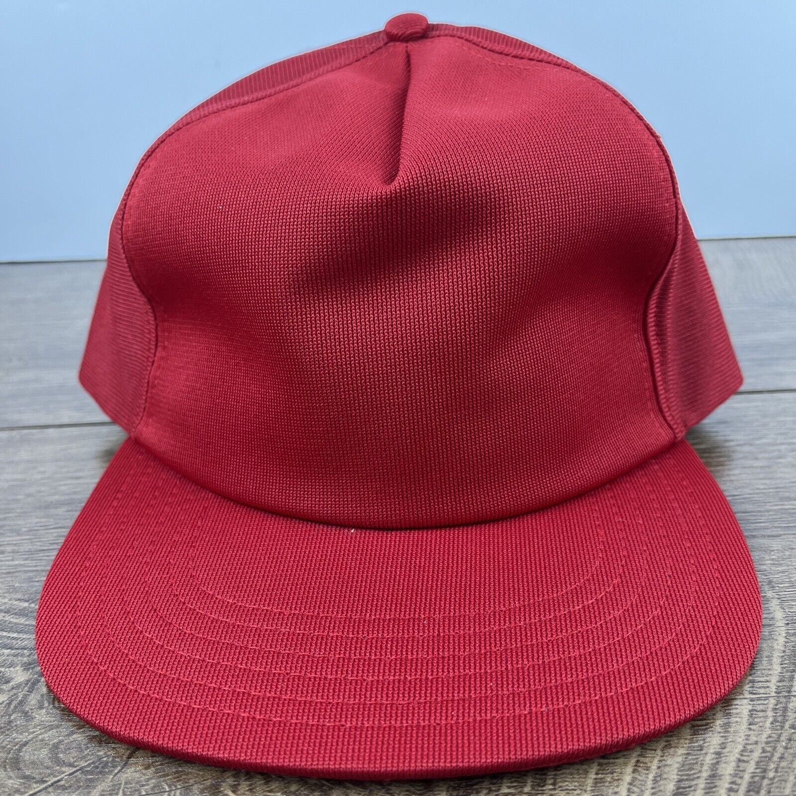Other Red Trucker Hat Red Hat Adjustable Adult Size Hat Red Cap Size ONE SIZE - 3 Thumbnail