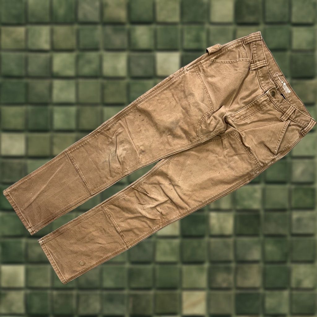 Carhartt VINTAGE Carhartt Relaxed Fit Duck Double-Front Work Pants Sz 32x34 Rugged Flex BN3340-M Pants Mens Brown 90s 5/10 distressed Size US 32 / EU 48 - 1 Thumbnail