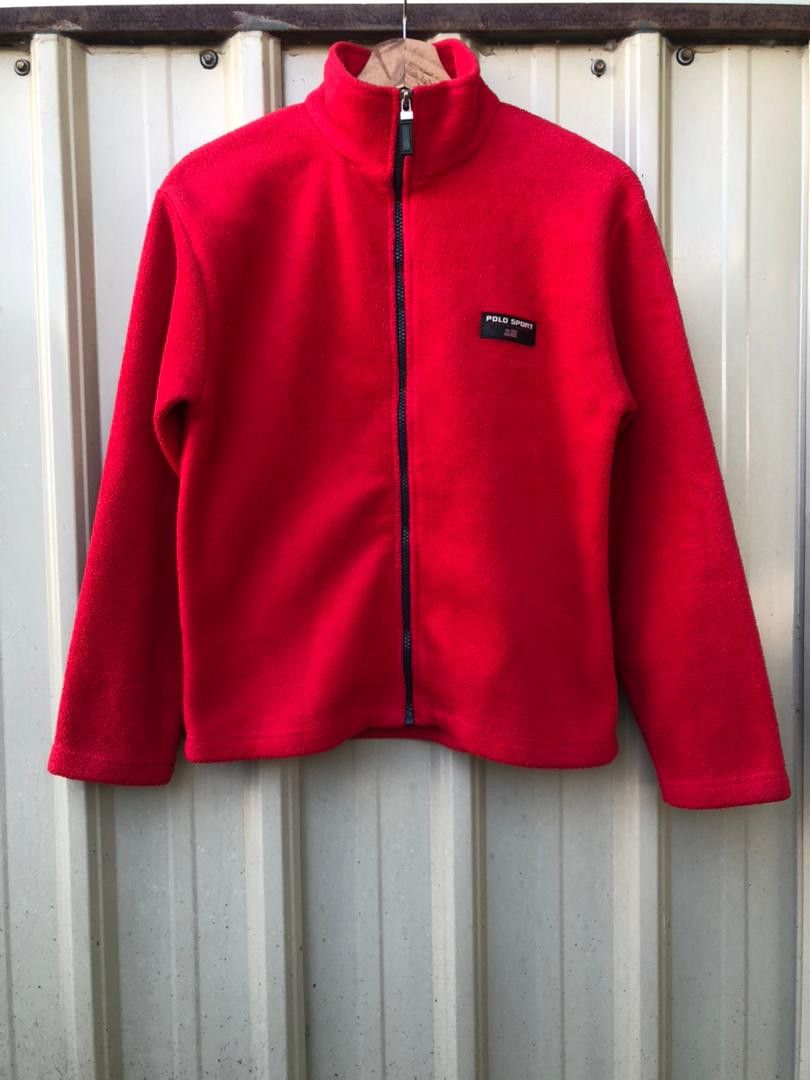 Polo Ralph Lauren × Vintage Vintage Polo Sport Fleece Jacket Made In Usa Size US S / EU 44-46 / 1 - 1 Thumbnail