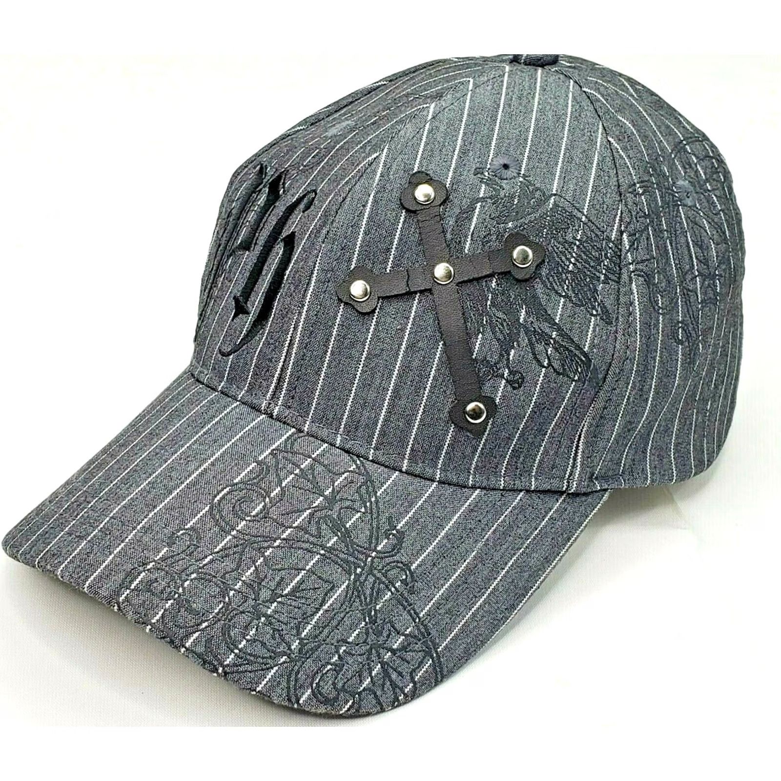 Planet Hollywood VINTAGE Planet Hollywood Baseball Cap Black Gray Adjustable EUC Mens Hat 1998 Cross Graphic 90s Orlando Florida Size ONE SIZE - 2 Thumbnail