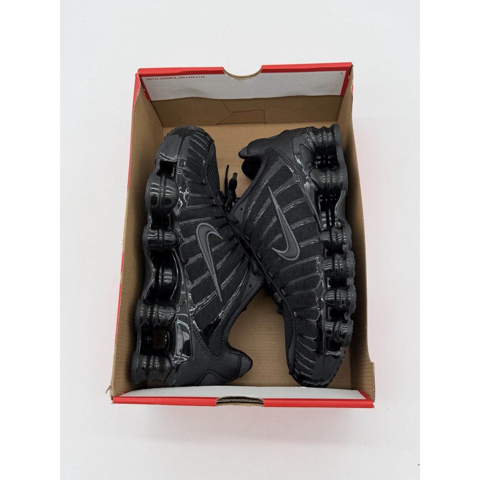 Nike Women’s 10 / Men’s 8.5- Nike Shox TL Black AR3566-002 No Lid Size US 10 / IT 40 - 6 Thumbnail