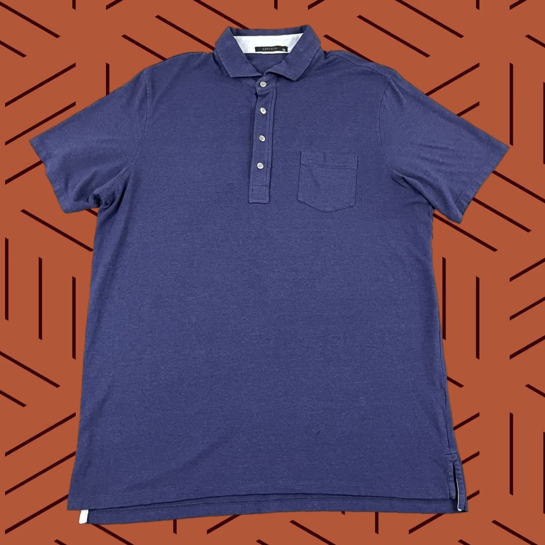 Vintage GREYSON Polo Shirt Mens XL Long Fit Blue Apache Golf Performance Stretch Sport Size US XL / EU 56 / 4 - 1 Thumbnail