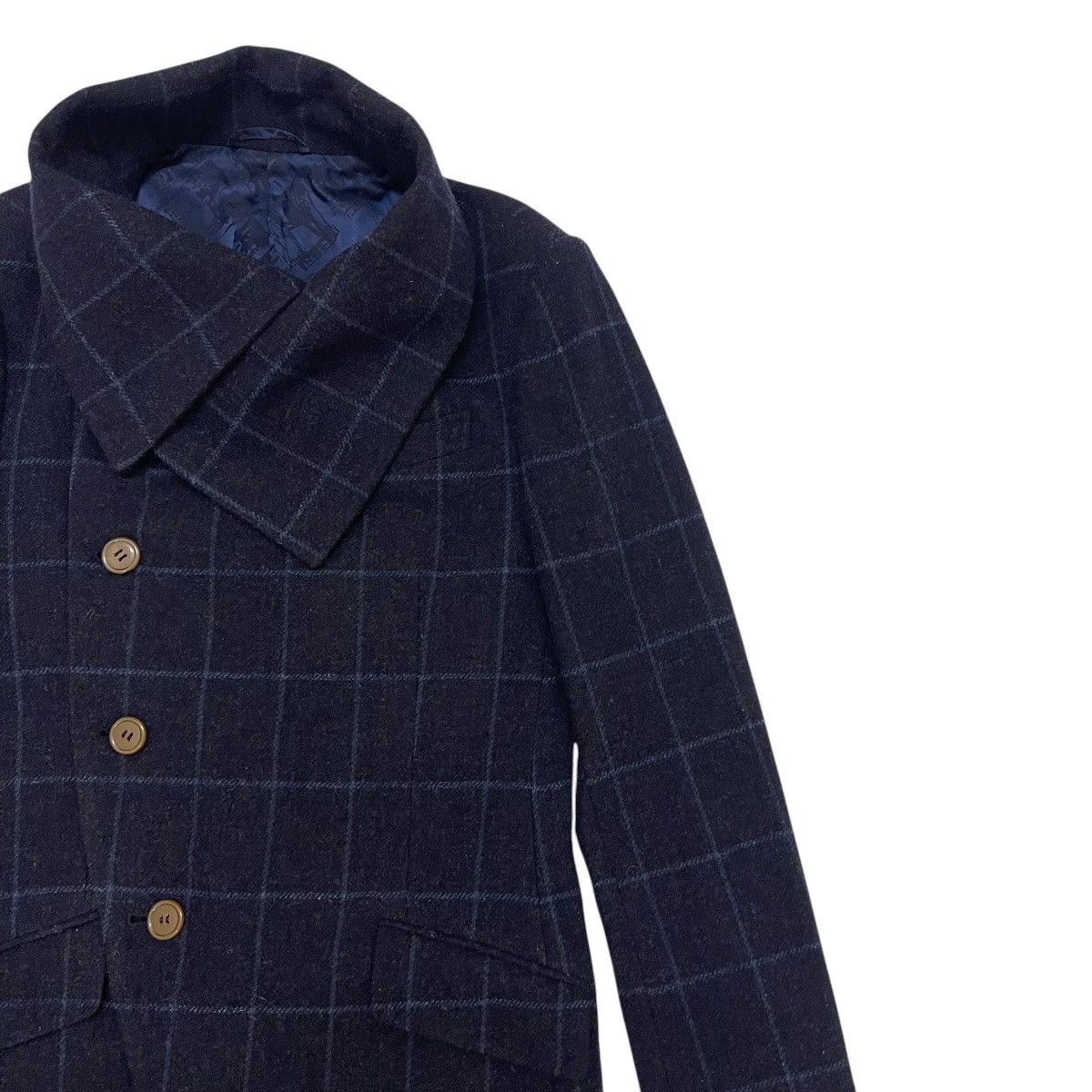 Vivienne Westwood 🔥Vivienne Westwood Man Plaids Mint Collar Wool Coat Size US S / EU 44-46 / 1 - 10 Thumbnail