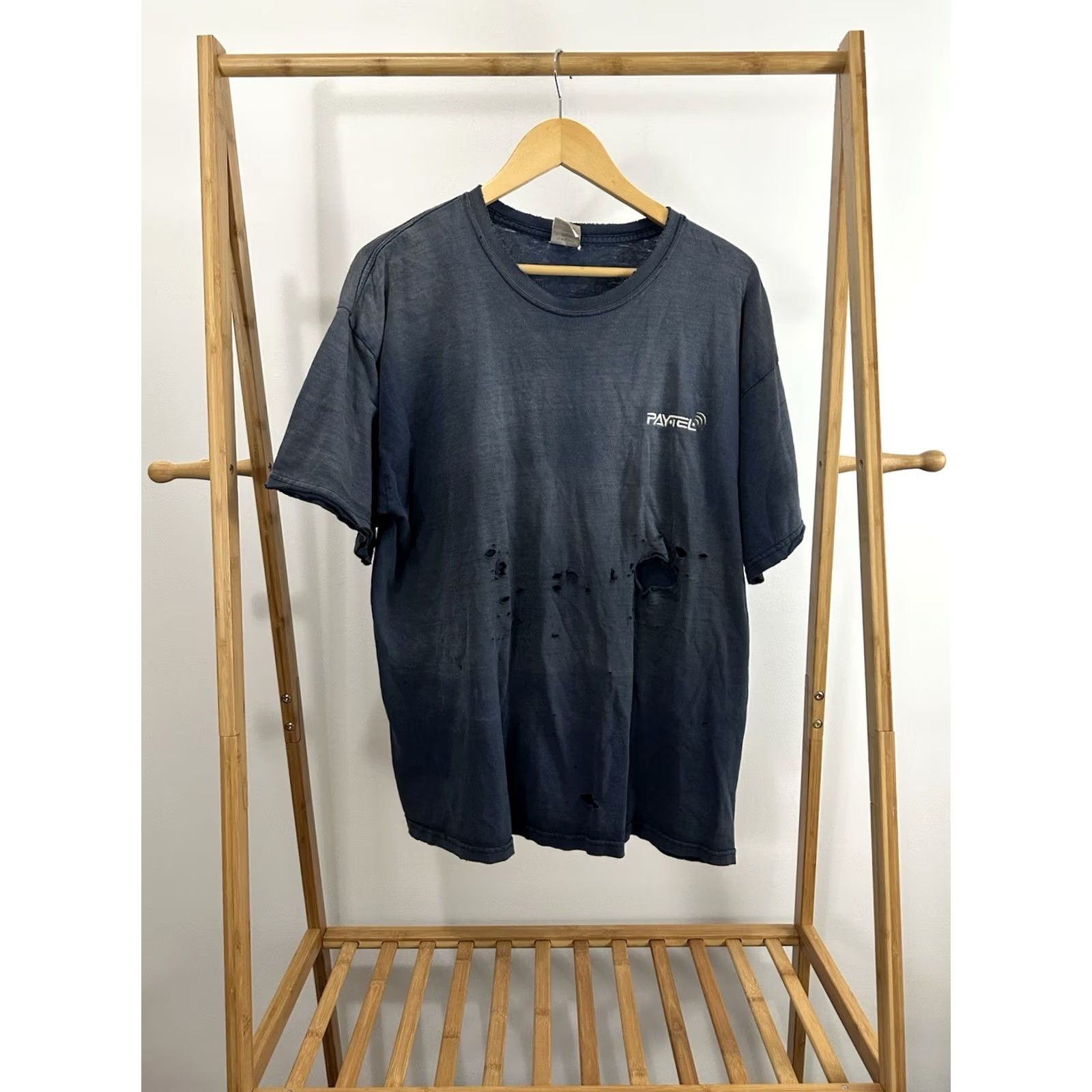 Gildan VTG Sun Gradient Thrashed Distressed Worn Work T-Shirt XL Gildan Blue Men Short Sleeve Shirt Size US XL / EU 56 / 4 - 2 Thumbnail