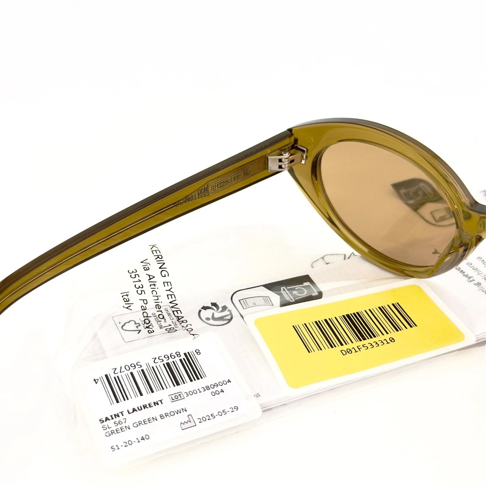 Saint Laurent Paris SAINT LAURENT SHADE SL 567 SL567 Narrow Sunglasses 004 Size ONE SIZE - 2 Thumbnail