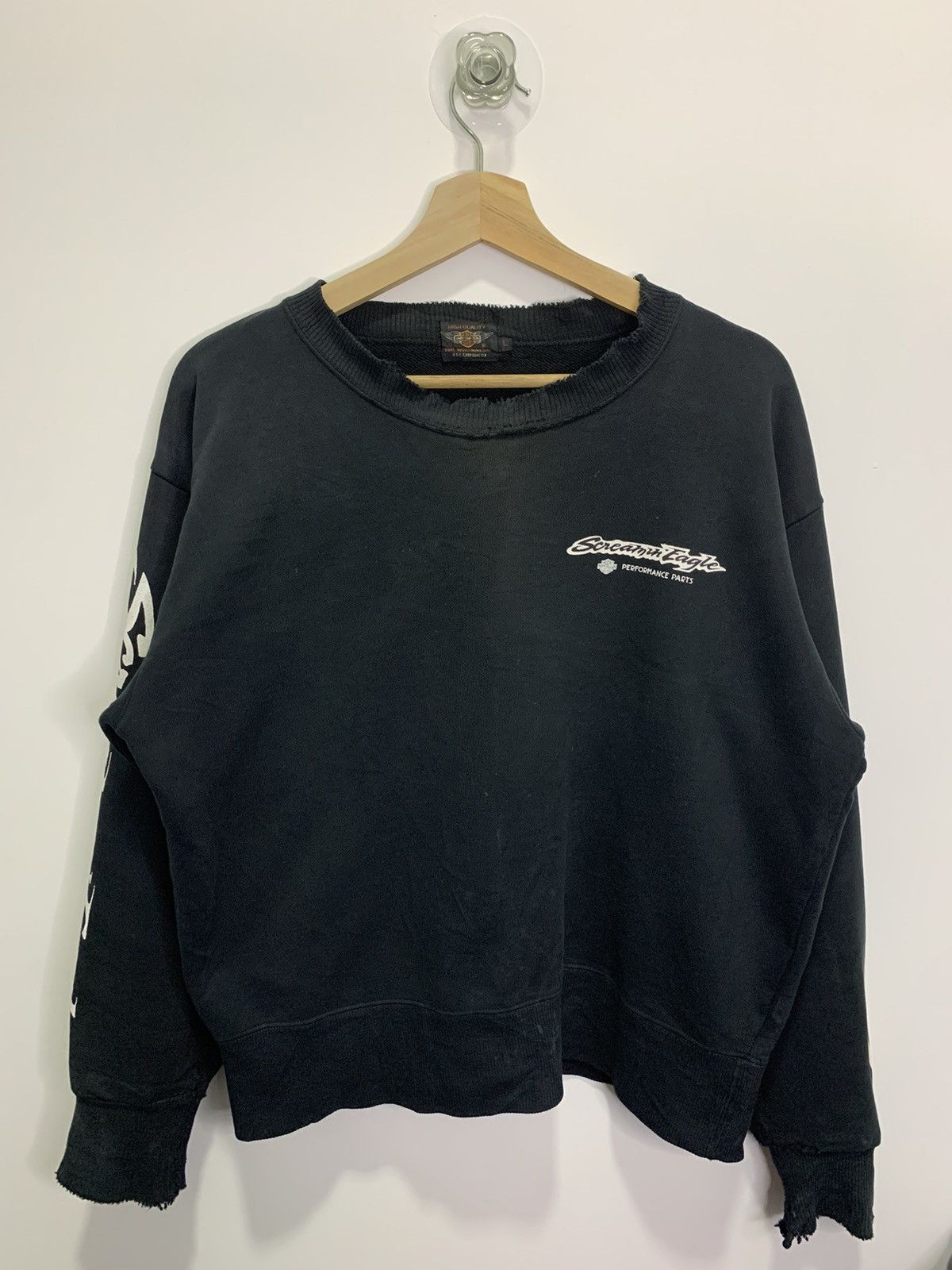 Harley Davidson Vintage Harley Davidson Distress Sweatshirt Size US L / EU 52-54 / 3 - 2 Thumbnail