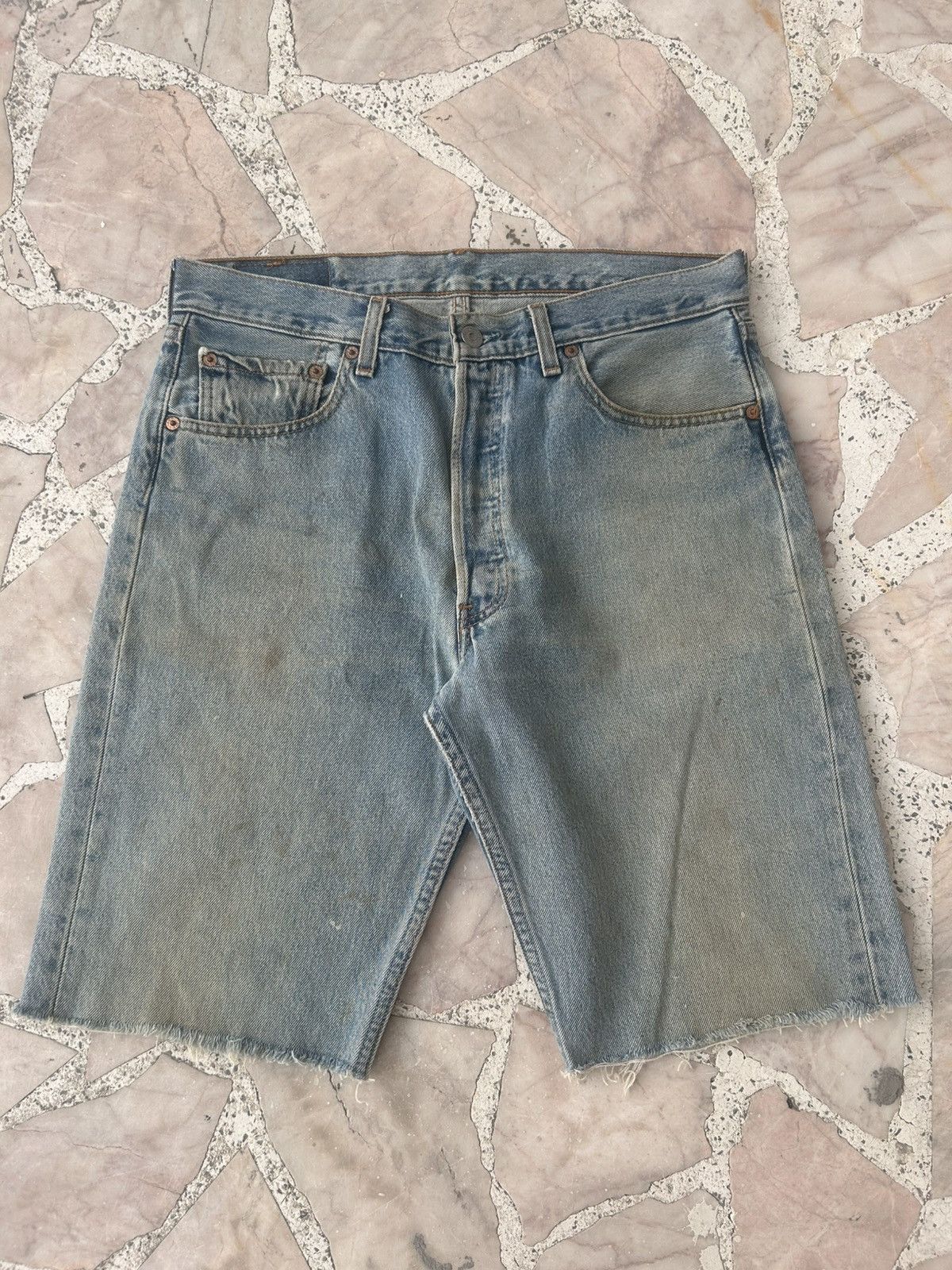 Levi's Levis 501 Vintage Short Pants Ripped Size US 33 - 1 Thumbnail