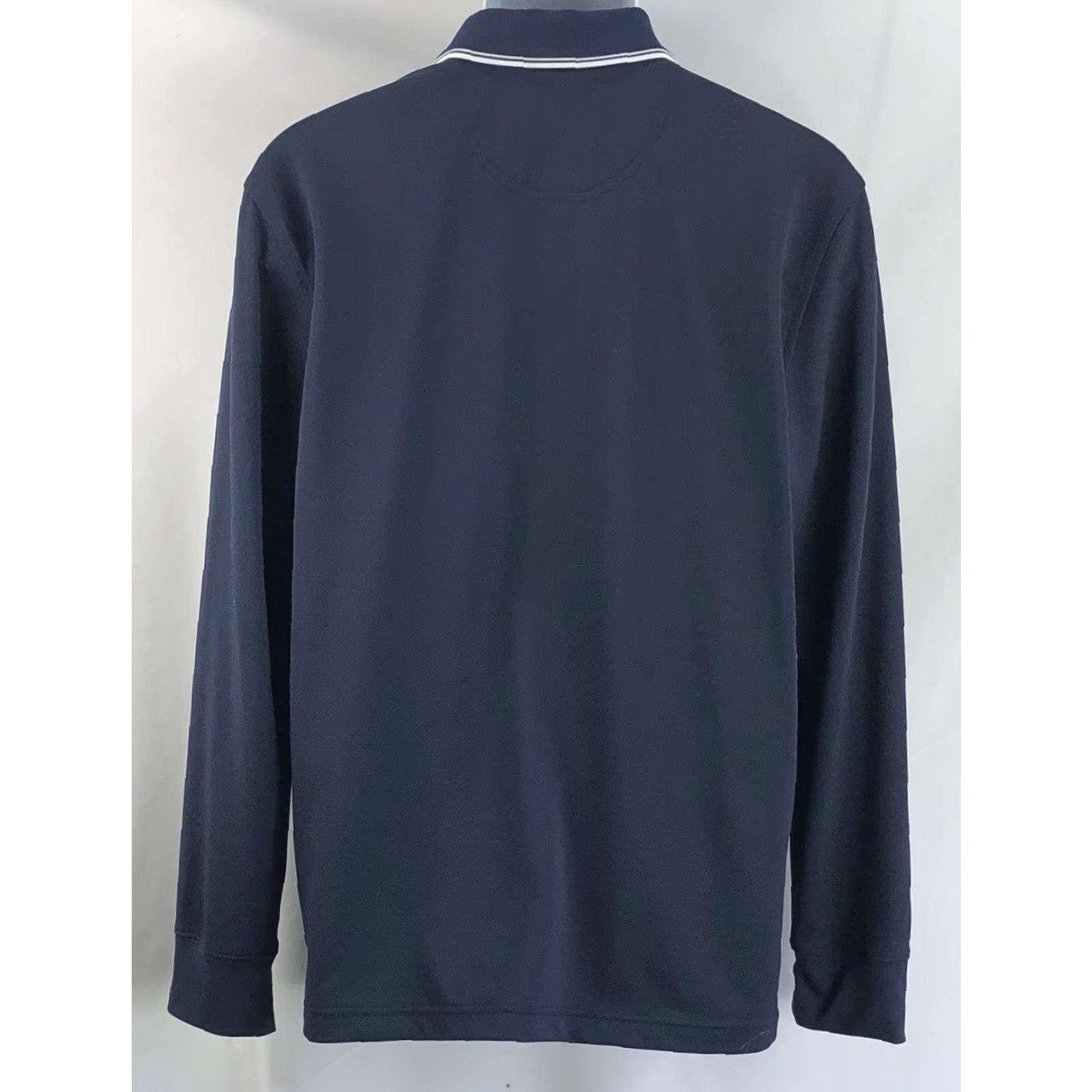 Izod Izod Performance Polo Shirt M Blue 2 Button Long Sleeve Contrast Trim Shirt Men Polo Size US M / EU 48-50 / 2 - 2 Thumbnail