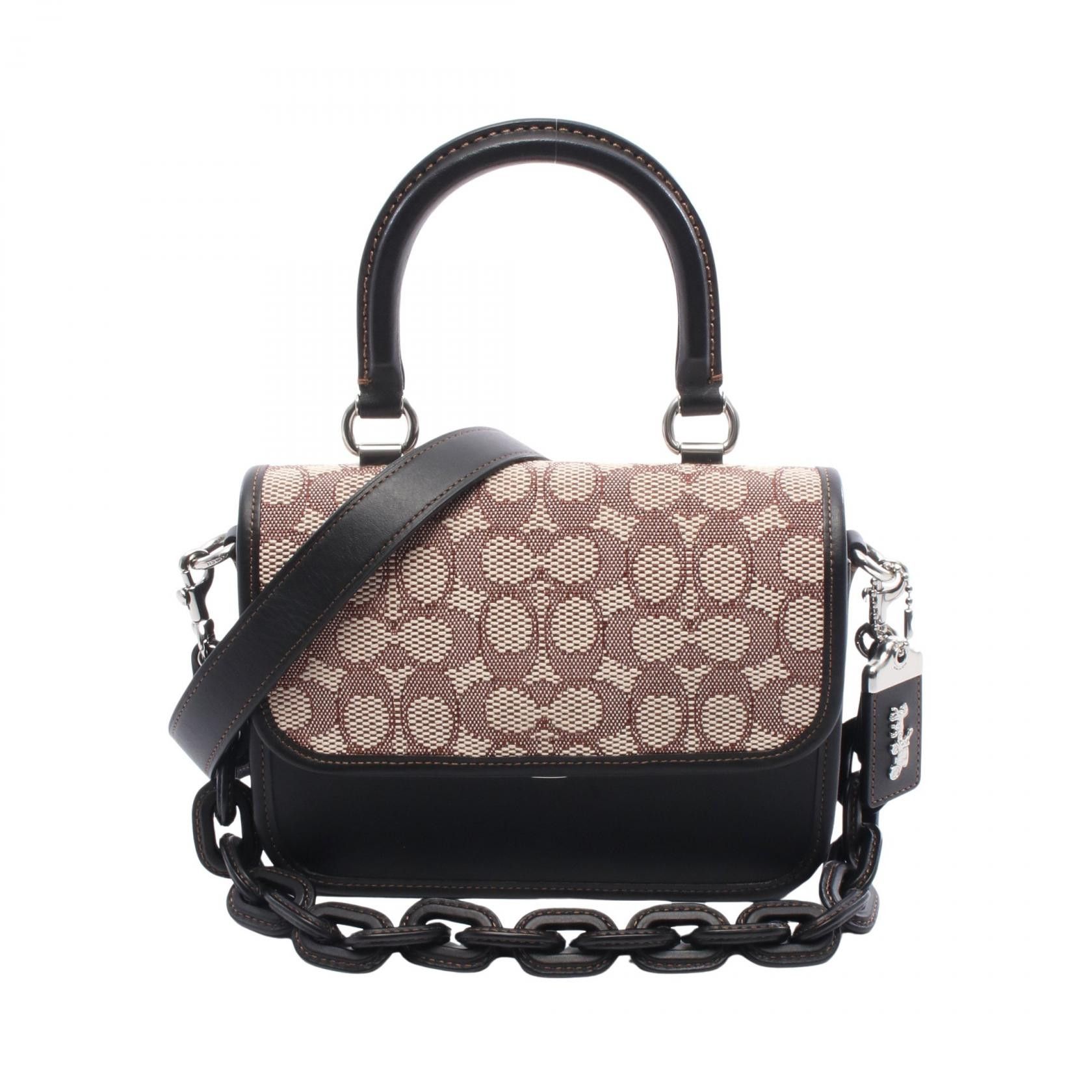 Coach Coach Coach Rogue Signature Canvas Leather 2way Handbag Canvas Handbag CA215 DUTY FREE for USA Size ONE SIZE - 1 Thumbnail