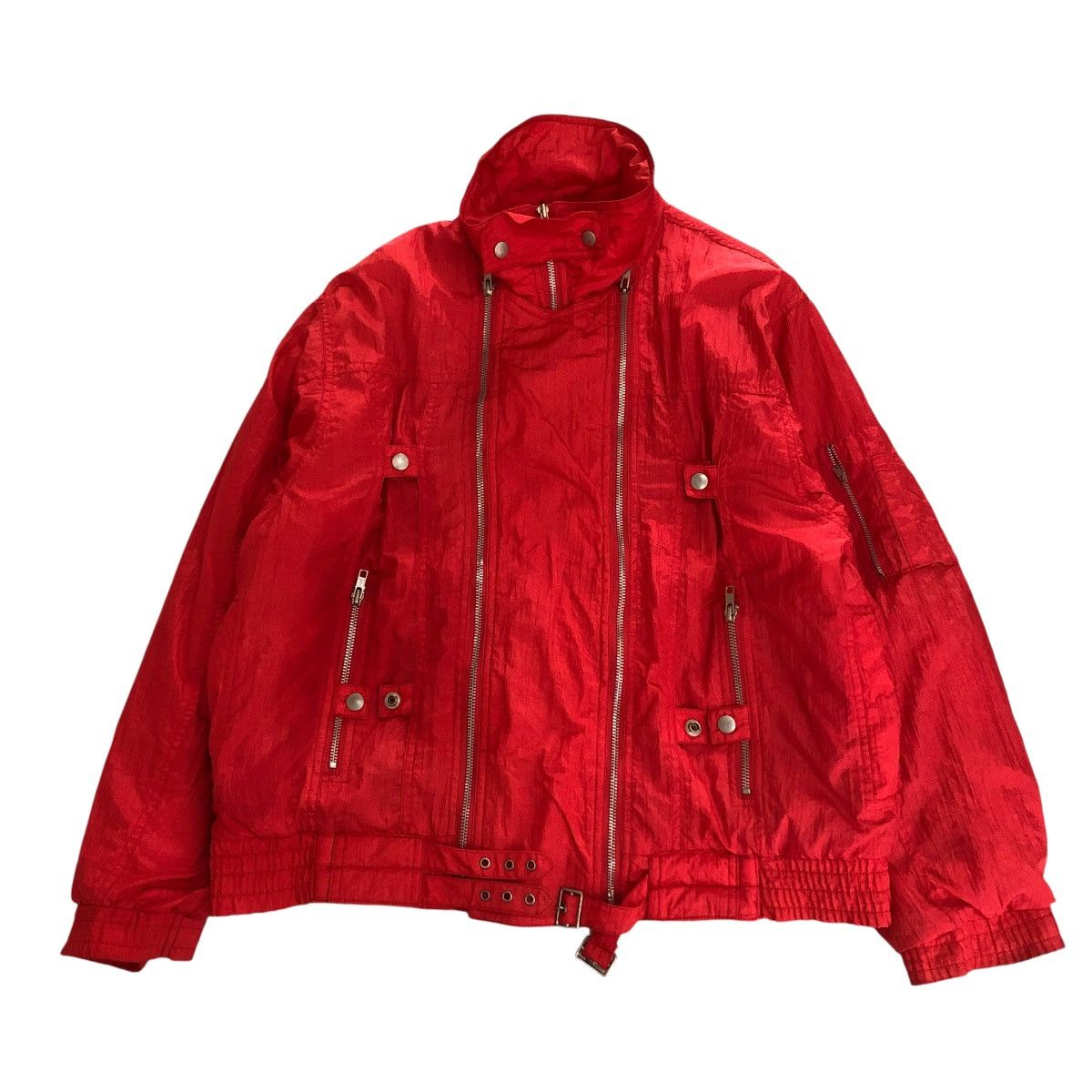 Japanese Brand 🔥BOMBER JACKET DOUBLE ZIPPER PARACHUTE BONDAGE ISSEY MIYAKE Size US M / EU 48-50 / 2 - 1 Thumbnail